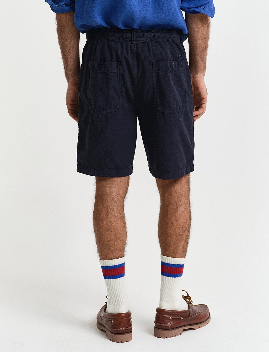 Gant - REG GMNT DYE SEERSUCKER SHORTS - casual shorts - evening blue - 2