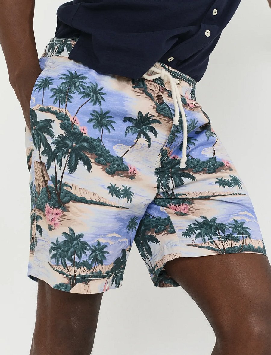 Gant - REG PRINTED DS SHORTS - casual shorts - perfect blue - 0
