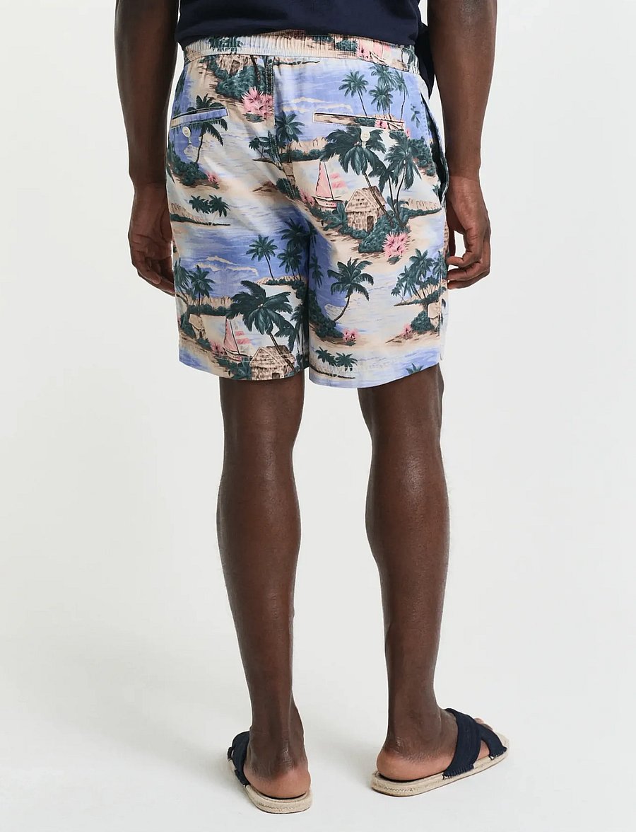 Gant - REG PRINTED DS SHORTS - casual shorts - perfect blue - 2