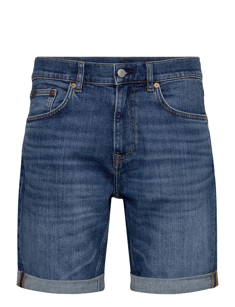 GANT - REG GANT JEANS SHORTS - jorts - mid blue broken in - 0