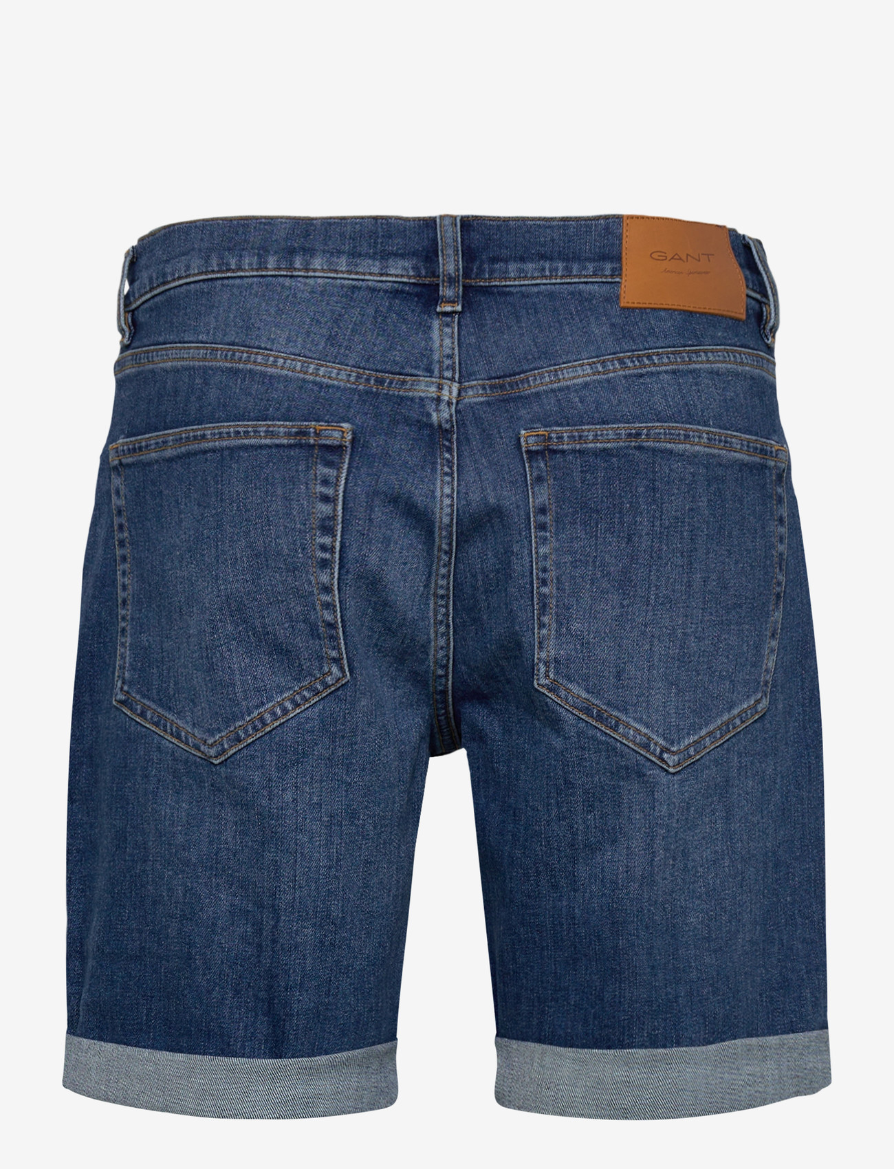 GANT - REG GANT JEANS SHORTS - jorts - mid blue broken in - 1