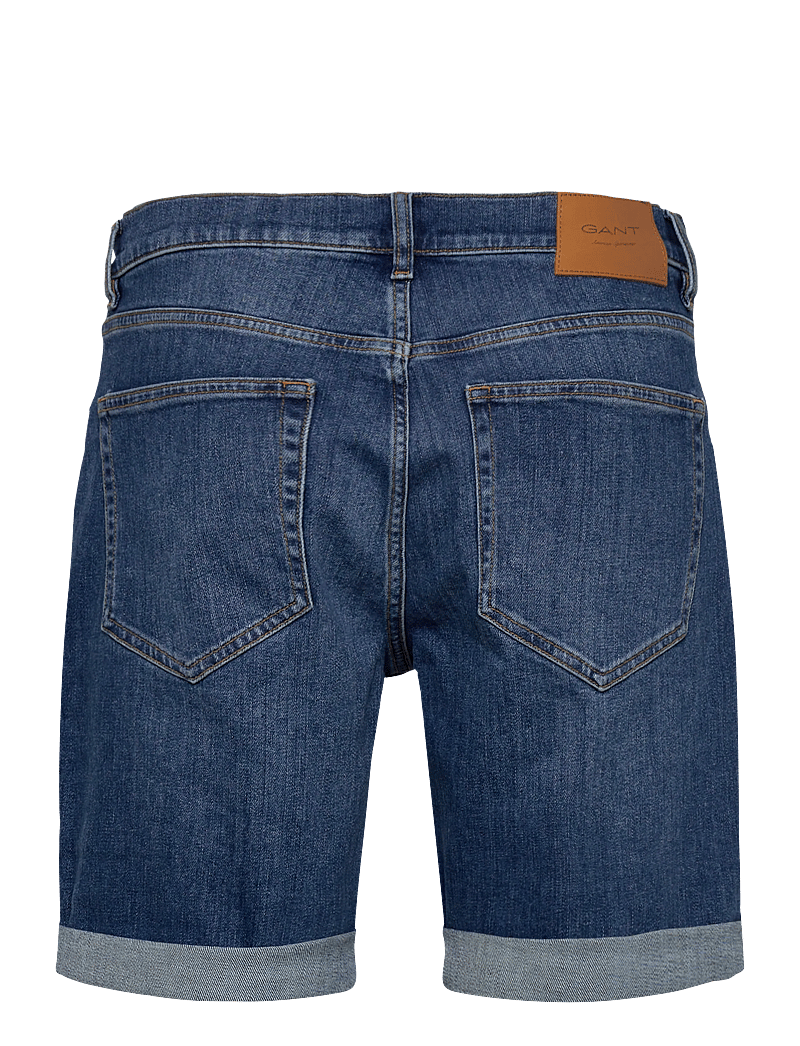 GANT - REG GANT JEANS SHORTS - jorts - mid blue broken in - 1