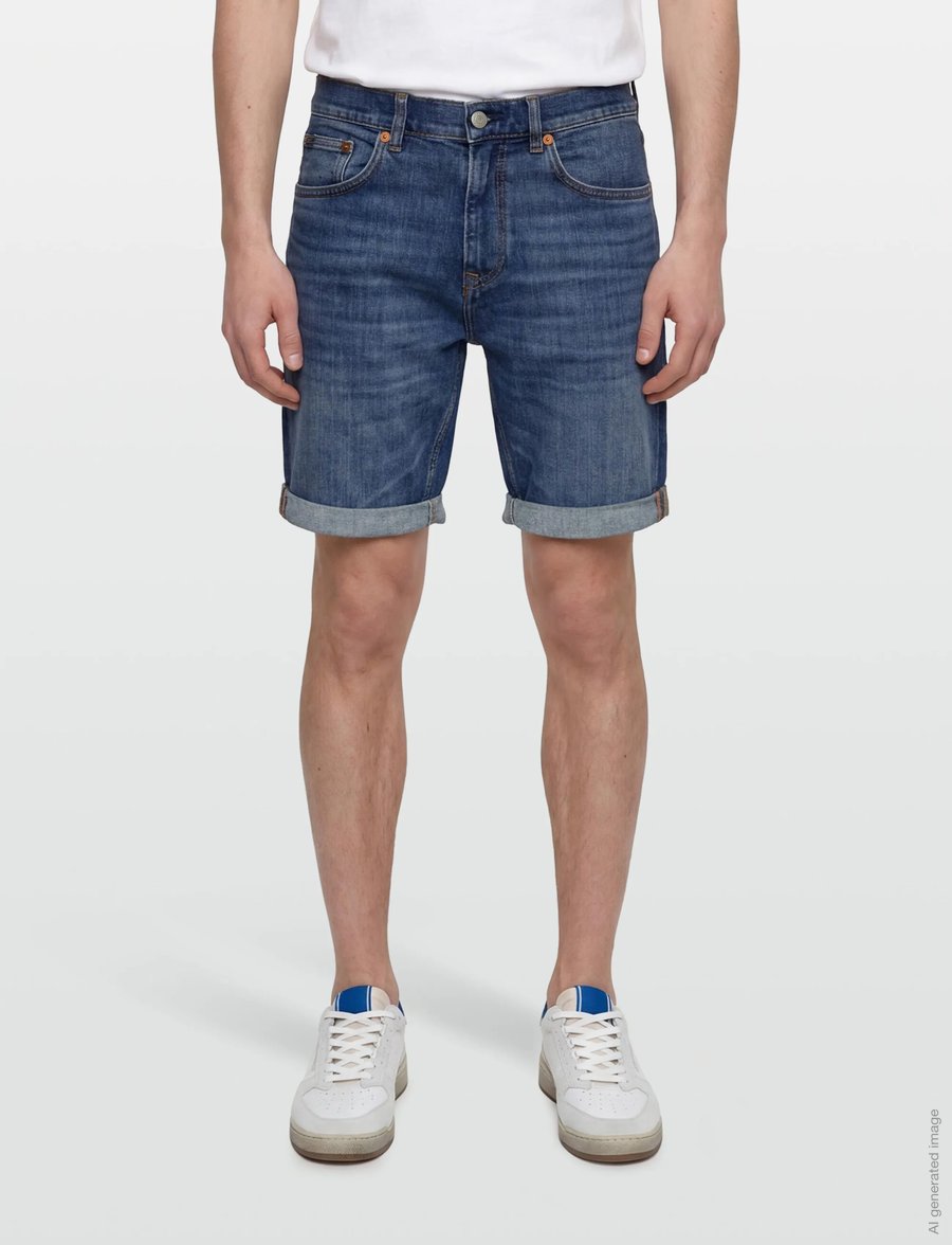Gant - REG GANT JEANS SHORTS - short en jean - mid blue broken in - 3