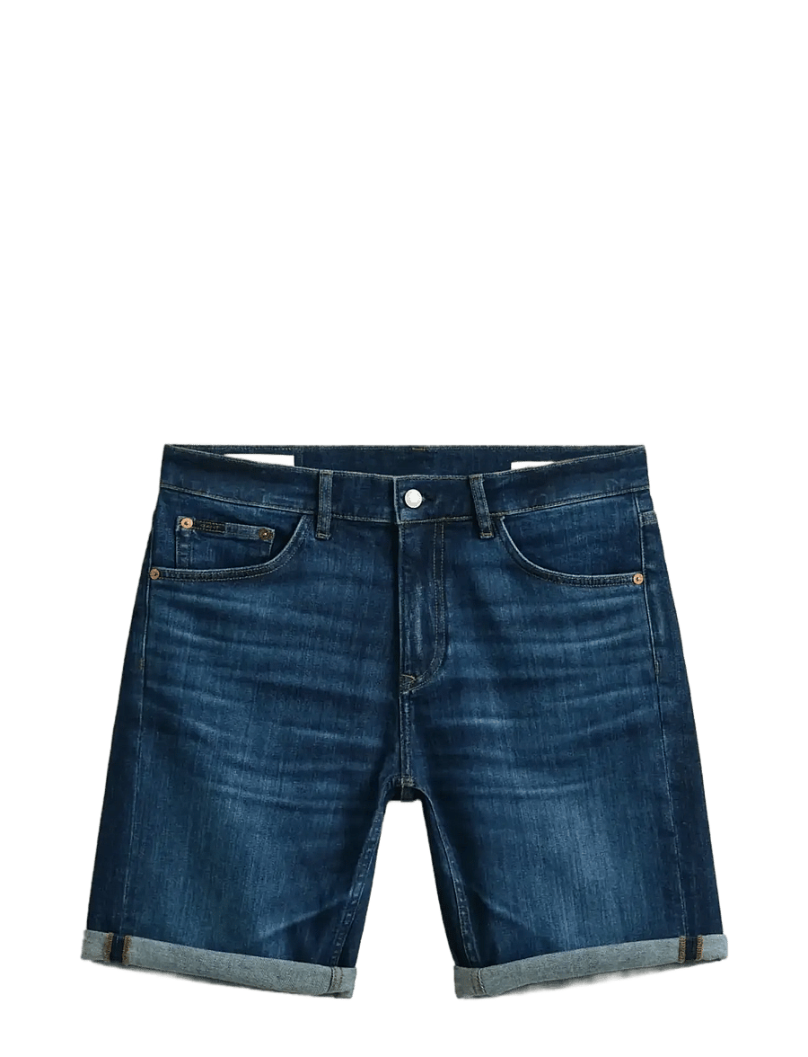 Gant - REG GANT JEANS SHORTS - jorts - mid blue worn in - 1