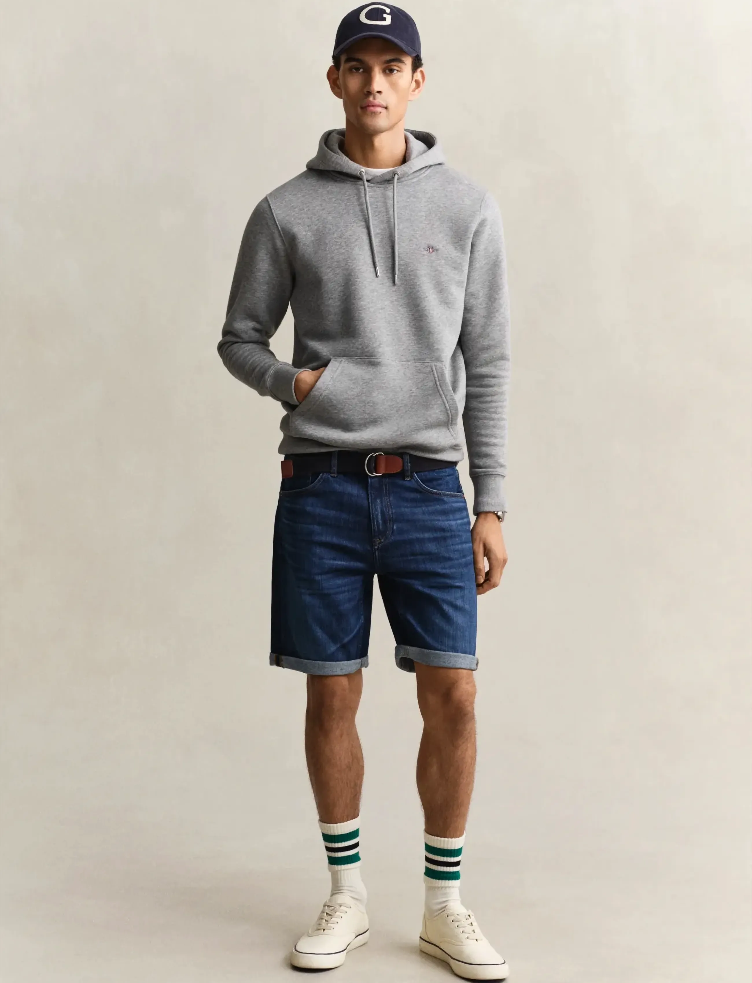 Gant Reg Gant Jeans Shorts, 34, Navy, Shorts > Denim Shorts, Herre