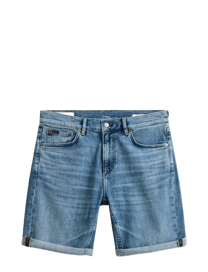 GANT - REG GANT JEANS SHORTS - jeans shorts - semi light blue worn in - 1