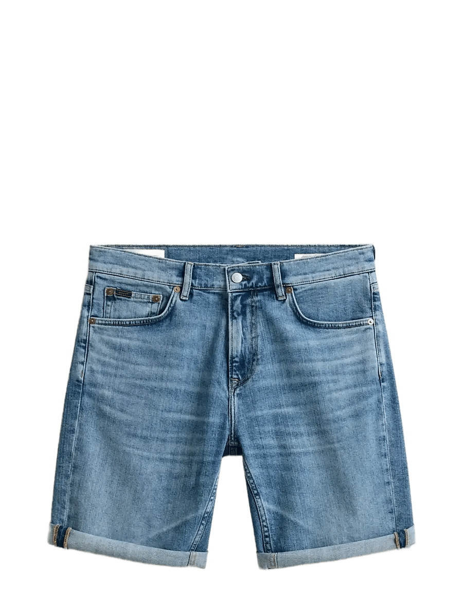 Gant - REG GANT JEANS SHORTS - jeansshorts - semi light blue worn in - 1