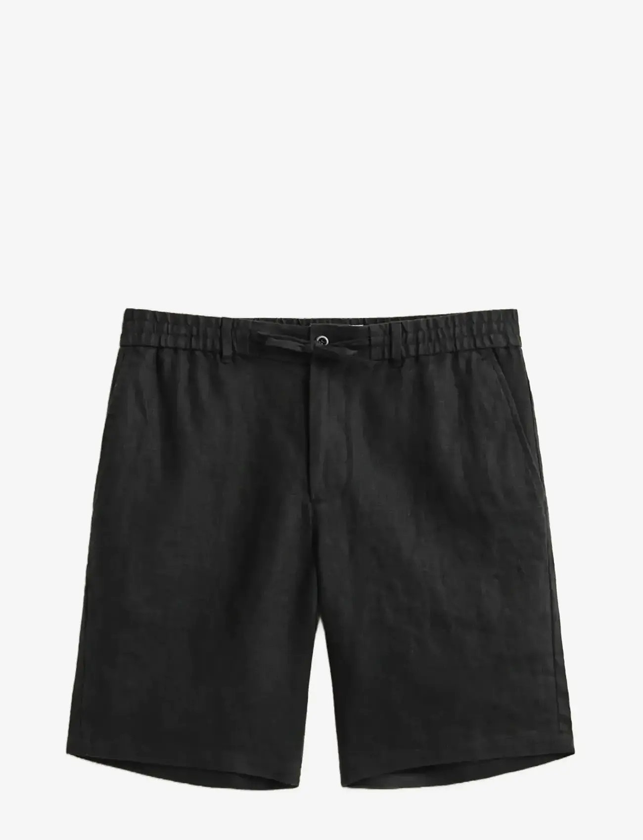 Gant - REG LINEN DS SHORTS - hørshorts - black - 1