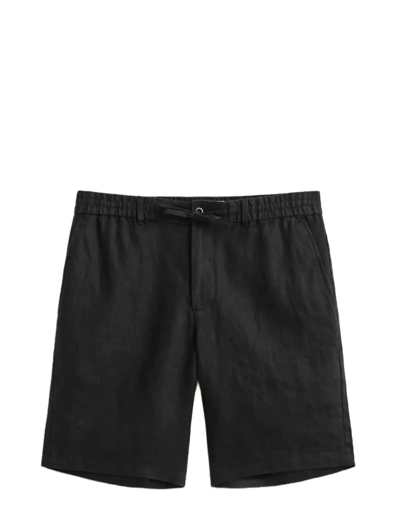GANT REG LINEN DS SHORTS - Shorts - BLACK / black