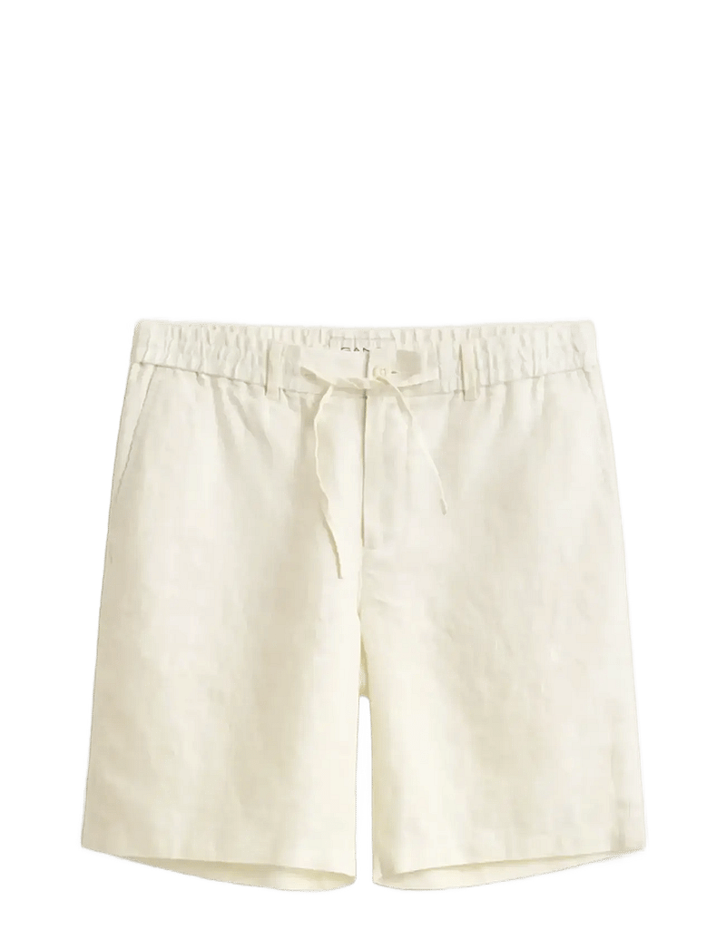 GANT - REG LINEN DS SHORTS - hørshorts - cream - 1