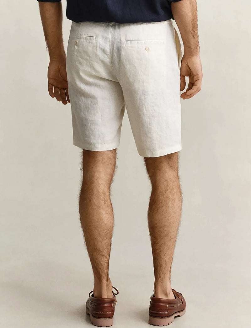 GANT - REG LINEN DS SHORTS - hørshorts - cream - 2