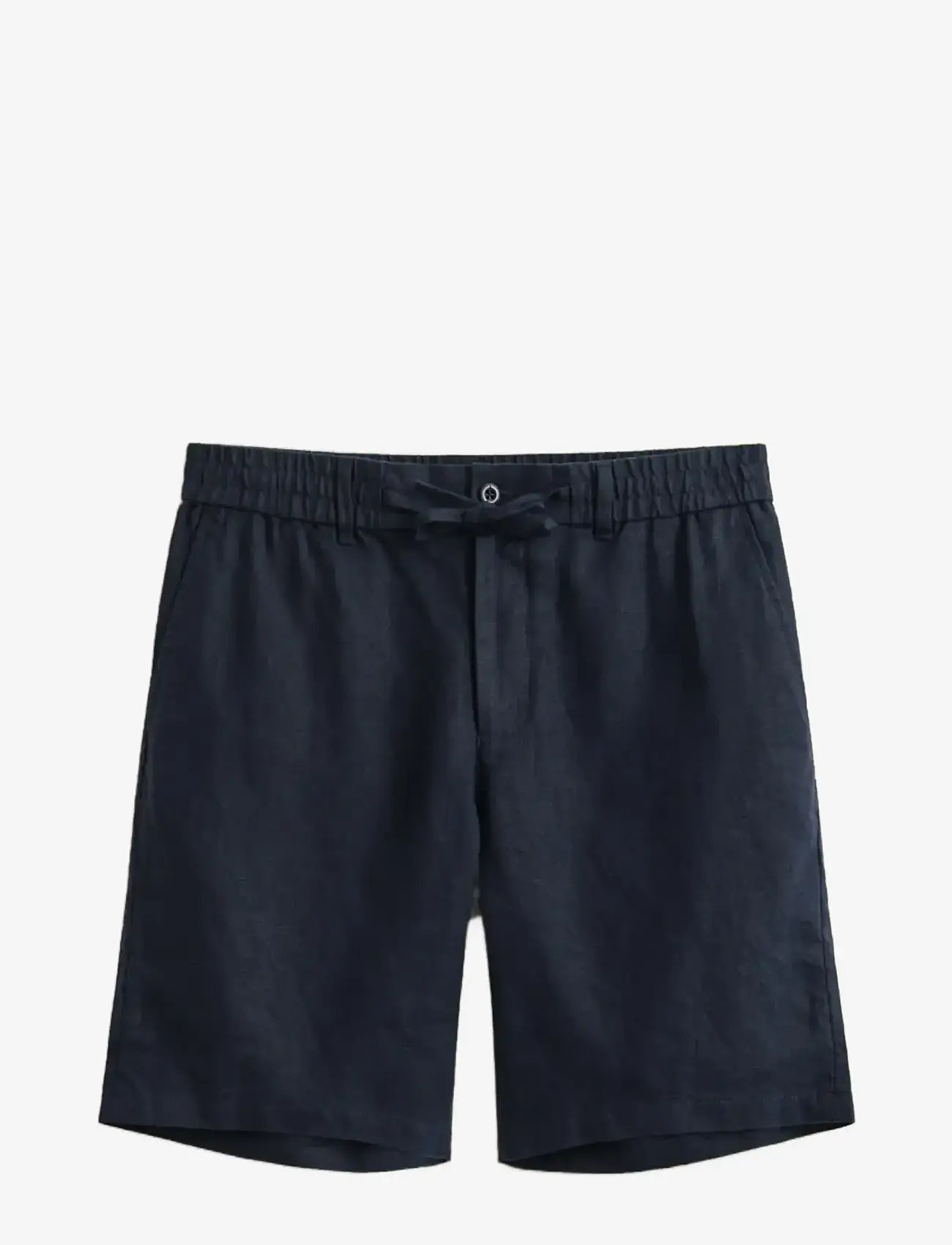 Gant - REG LINEN DS SHORTS - linneshorts - evening blue - 1