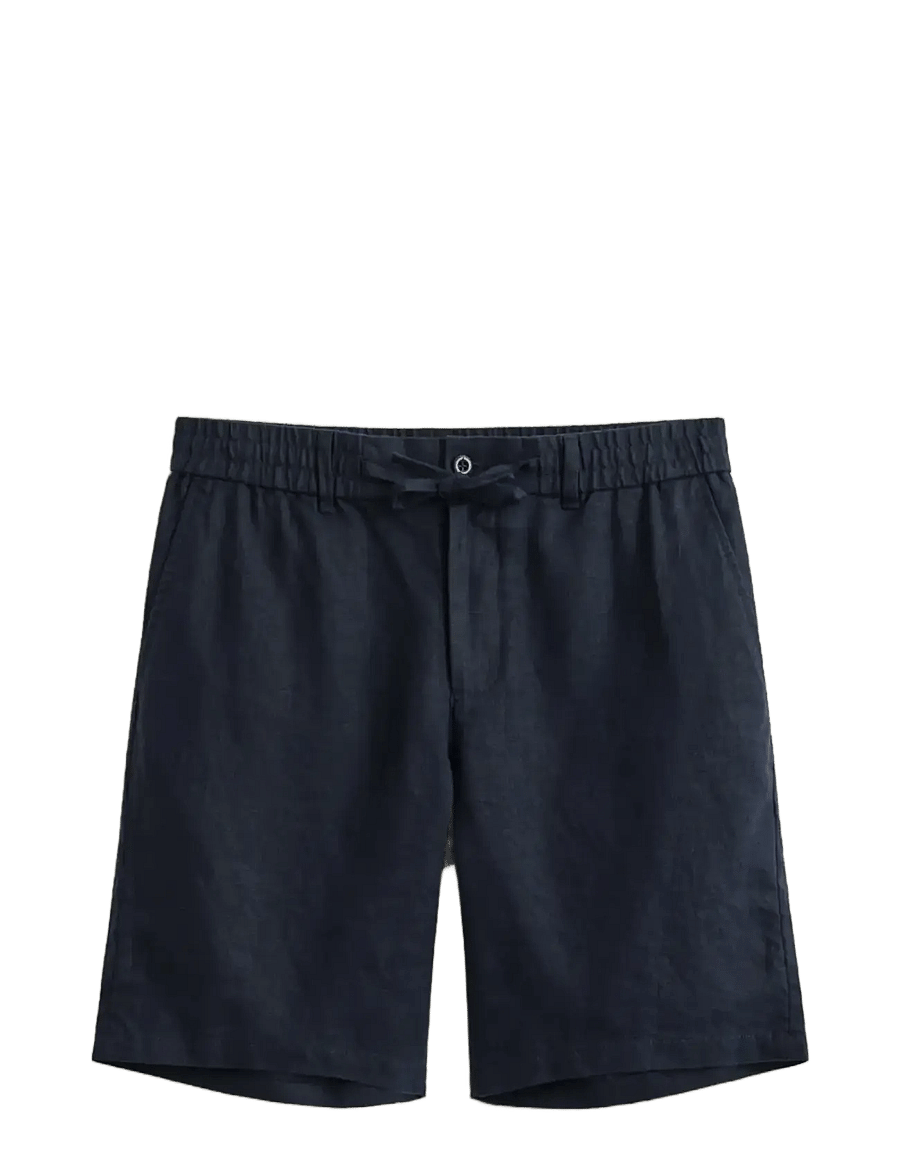 Gant - REG LINEN DS SHORTS - leinen-shorts - evening blue - 1