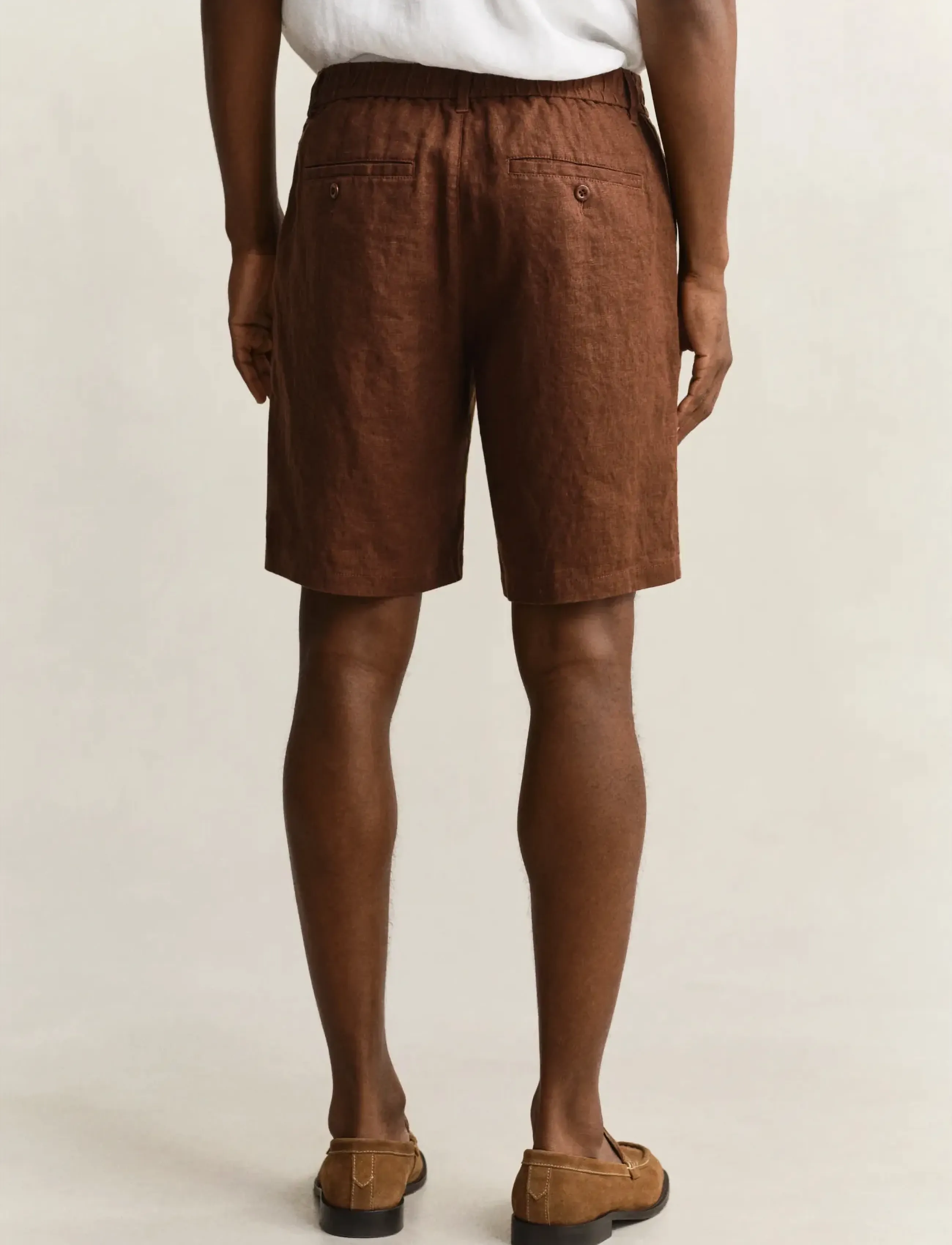 Gant - REG LINEN DS SHORTS - shop efter anledning - mahogany brown - 2