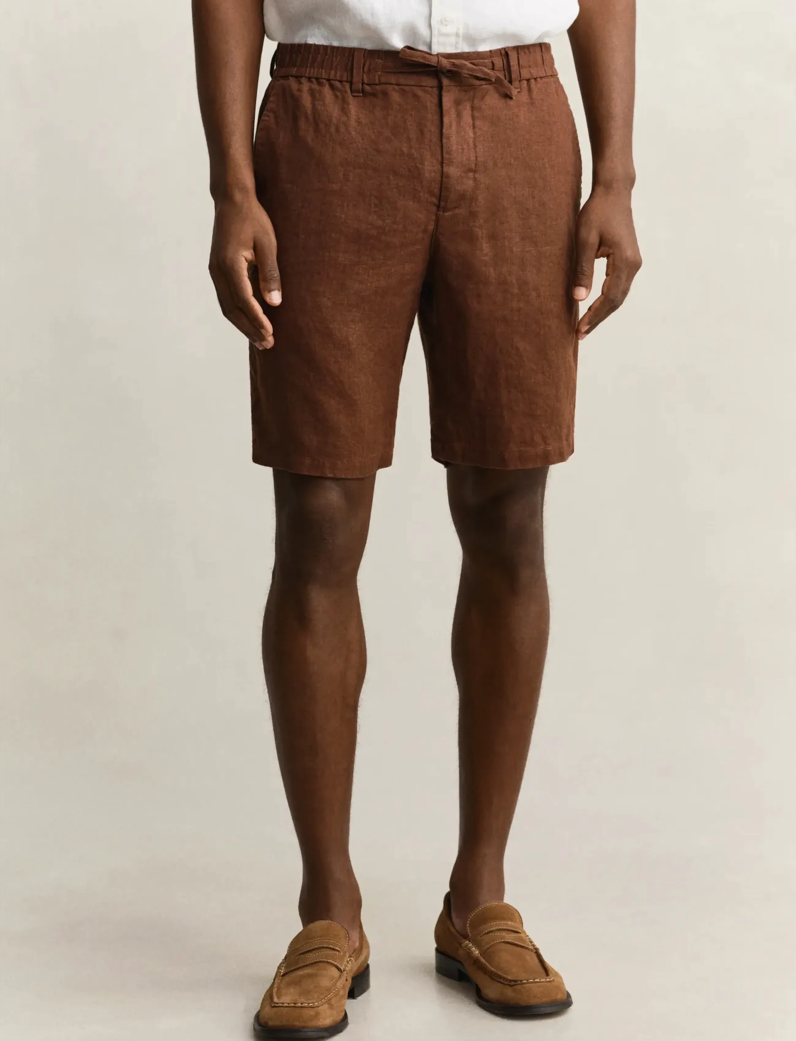 Gant - REG LINEN DS SHORTS - shop efter anledning - mahogany brown - 3