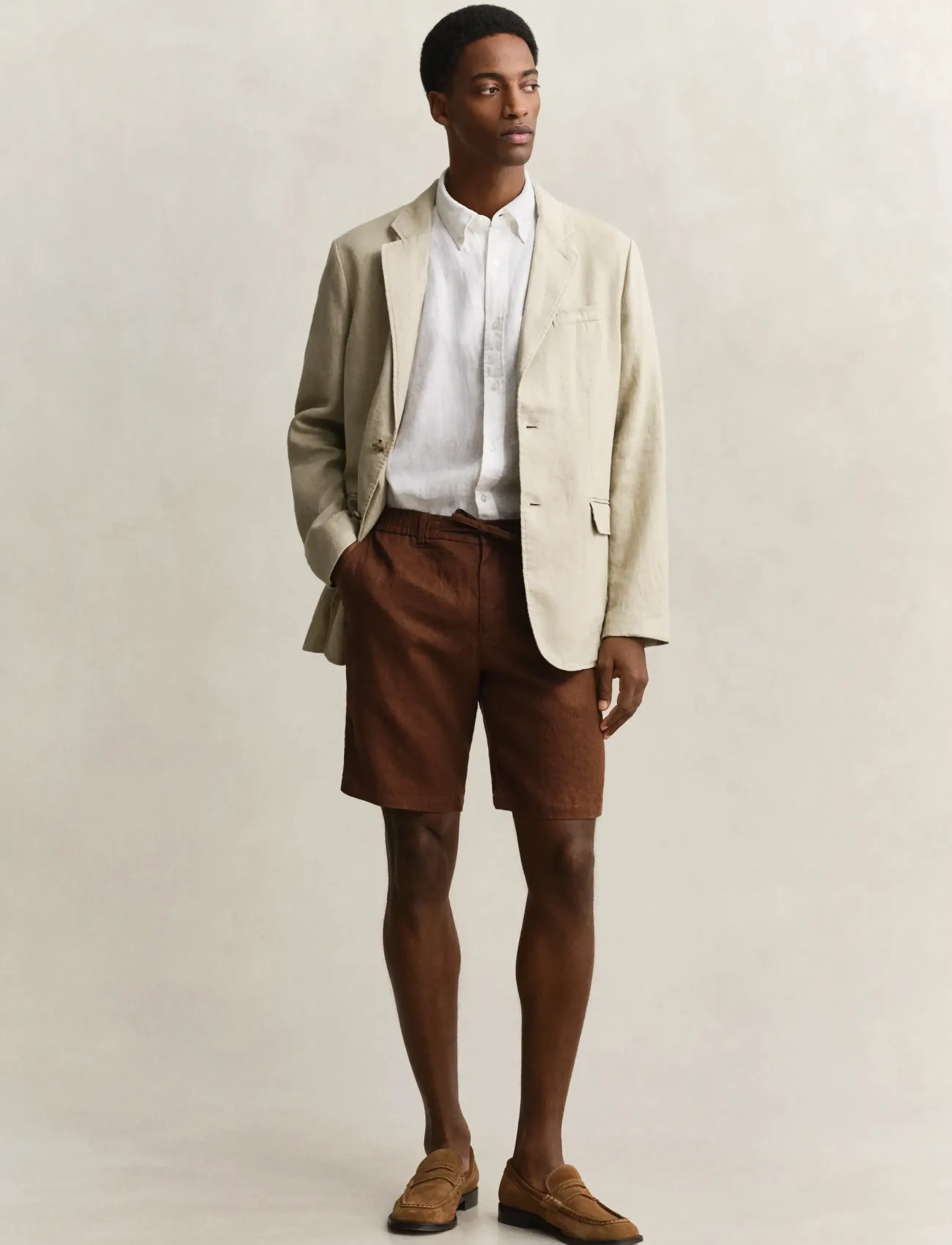 Gant - REG LINEN DS SHORTS - shop efter anledning - mahogany brown - 4