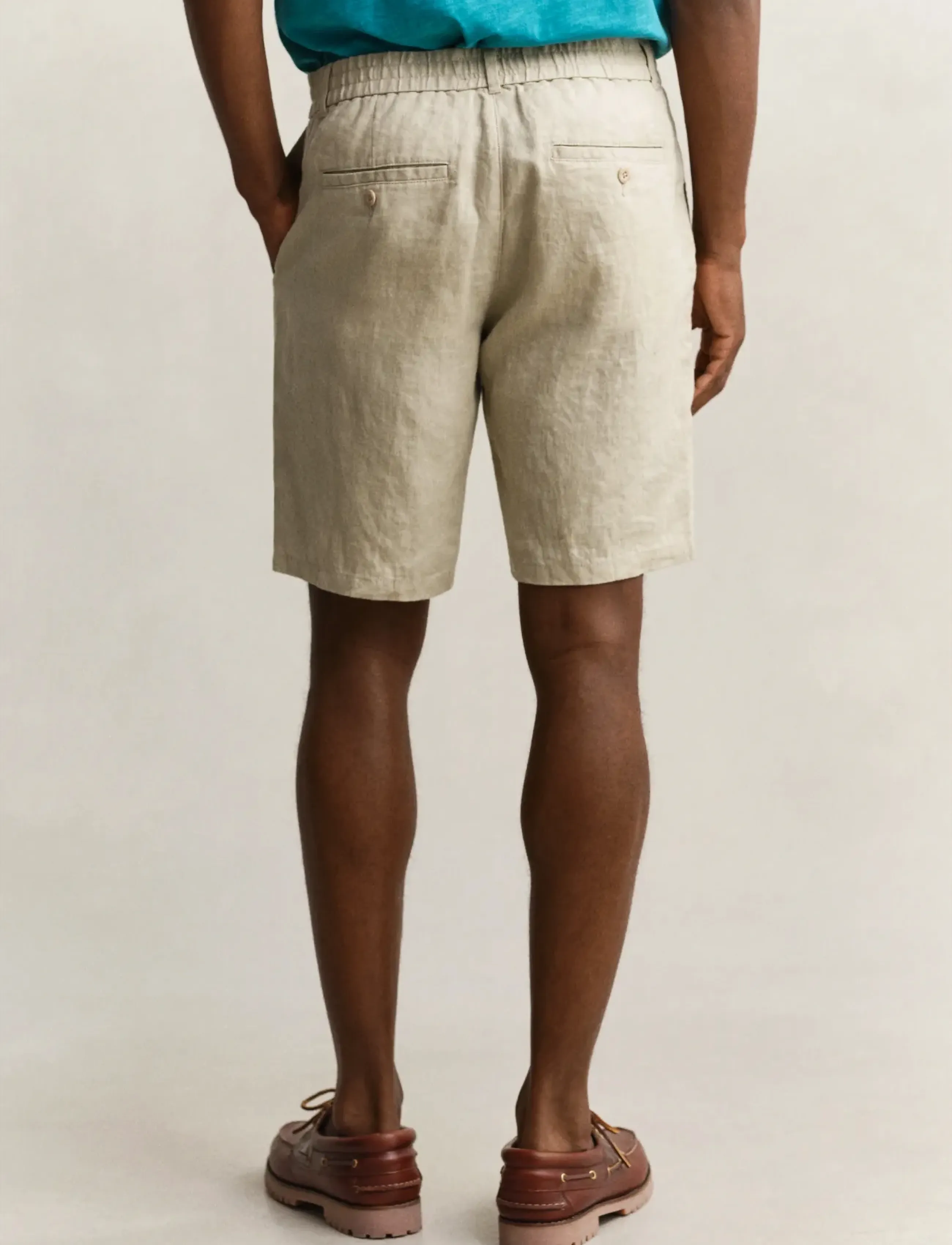 Gant - REG LINEN DS SHORTS - hørshorts - oat beige - 2