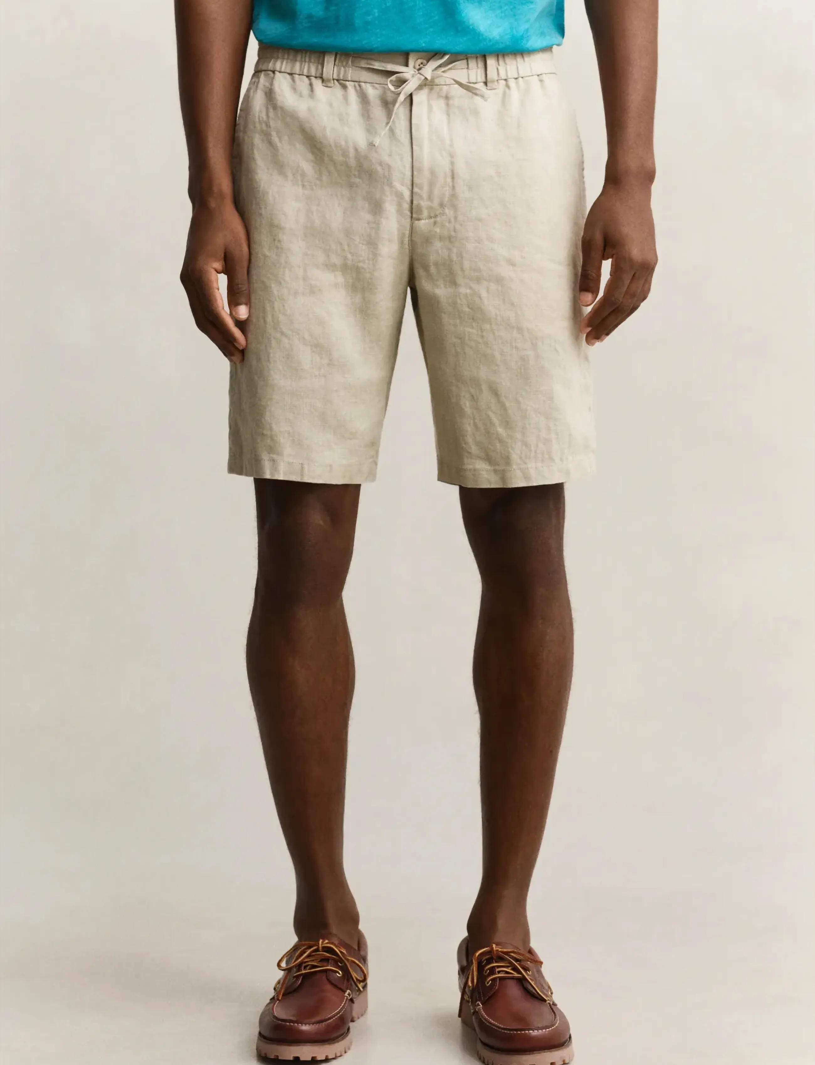Gant - REG LINEN DS SHORTS - hørshorts - oat beige - 3