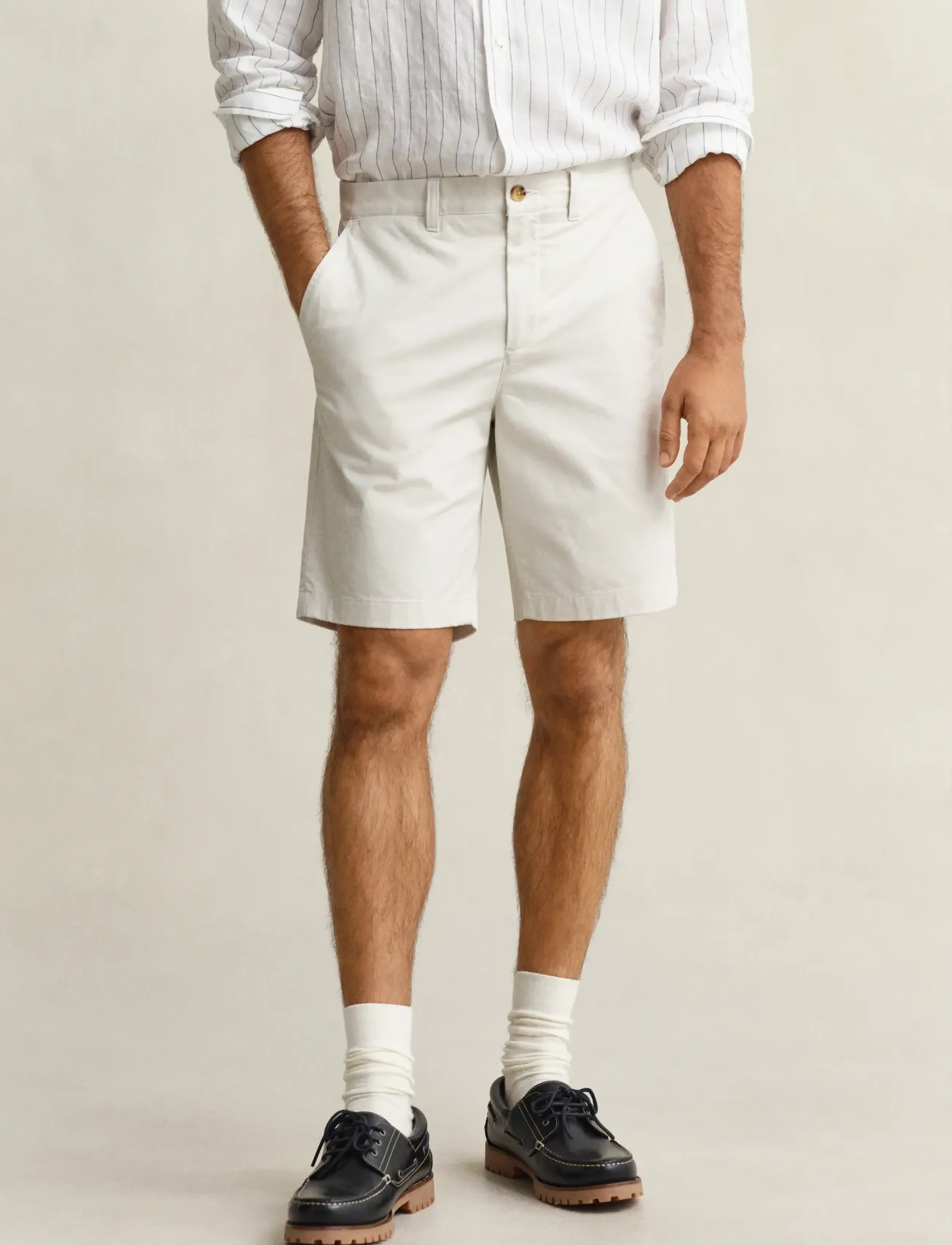 Gant Reg Classic Chino Shorts, 30, Beige, Shorts > Chinoshorts, Herre