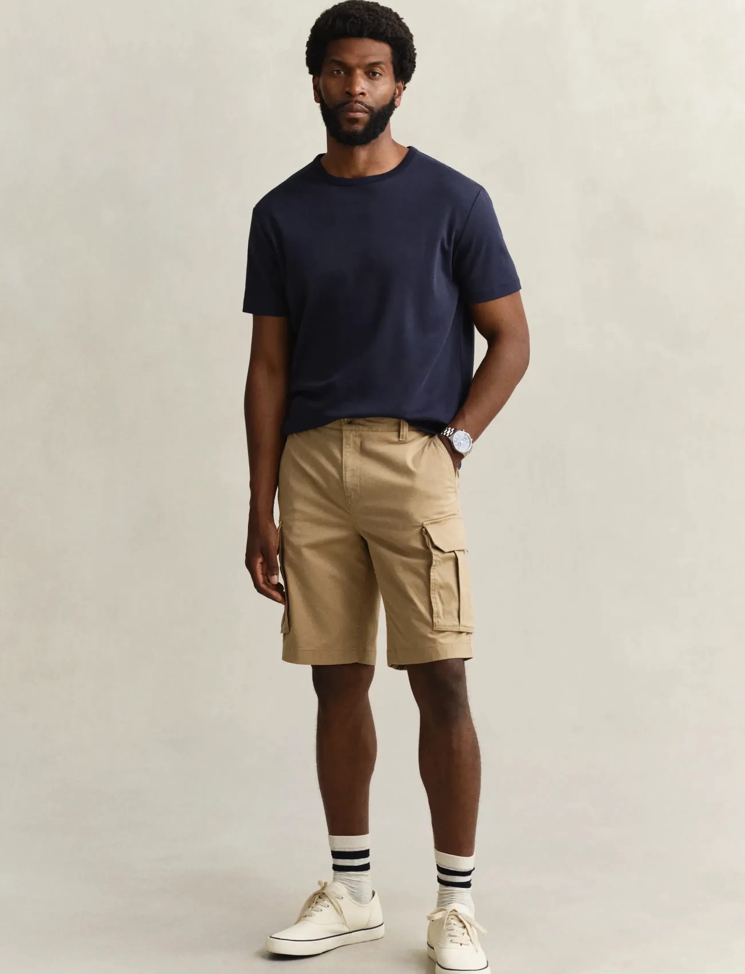 Gant Reg Classic Cargo Shorts, 29, Khaki green, Shorts > Cargo Shorts, Herre