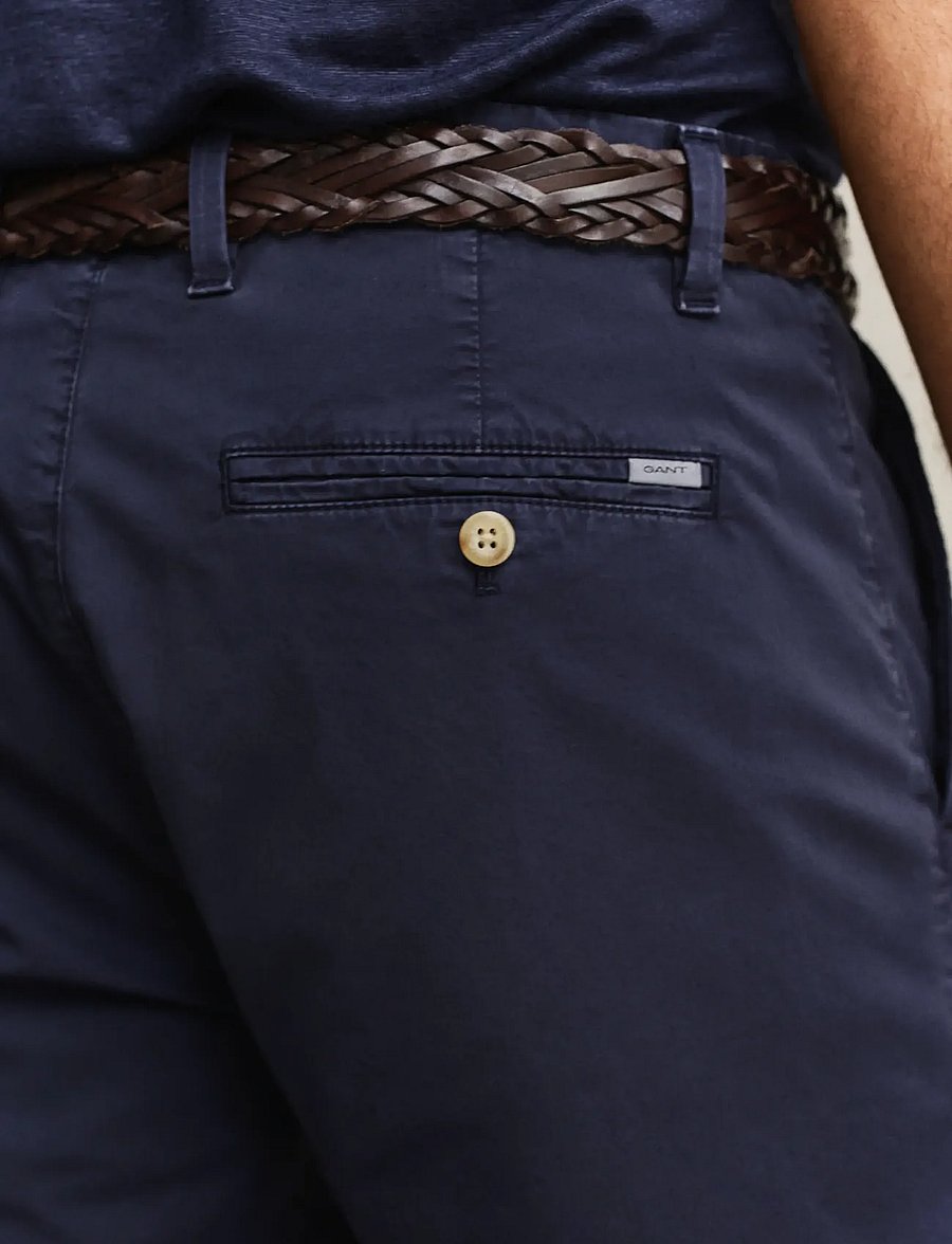 Gant - REG SUNFADED CHINO SHORTS - chinos shorts - evening blue - 3