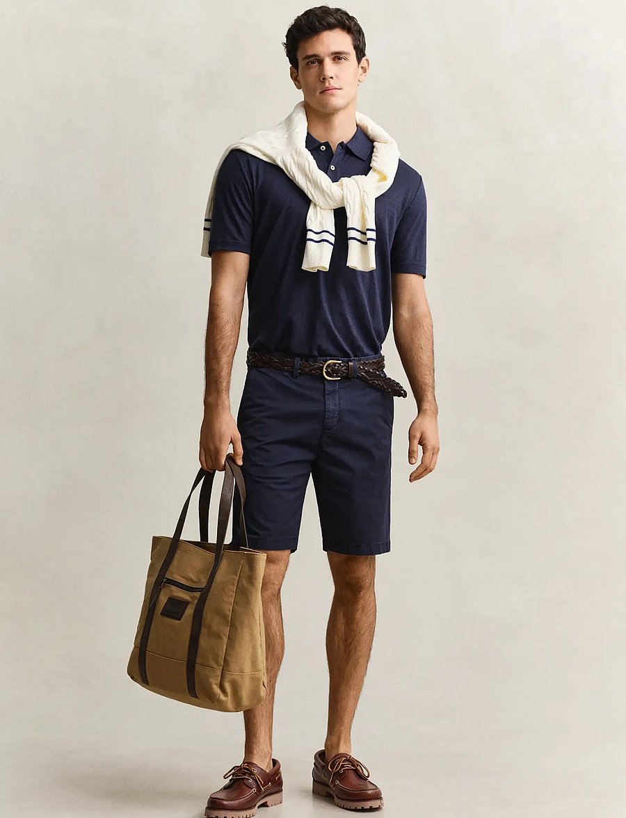 Gant - REG SUNFADED CHINO SHORTS - chinos shorts - evening blue - 4
