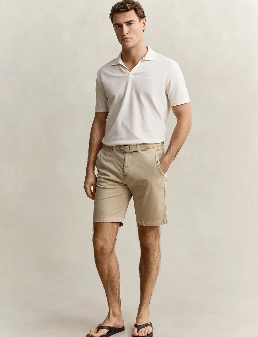 Gant - REG SUNFADED CHINO SHORTS - chinos shorts - oat beige - 0
