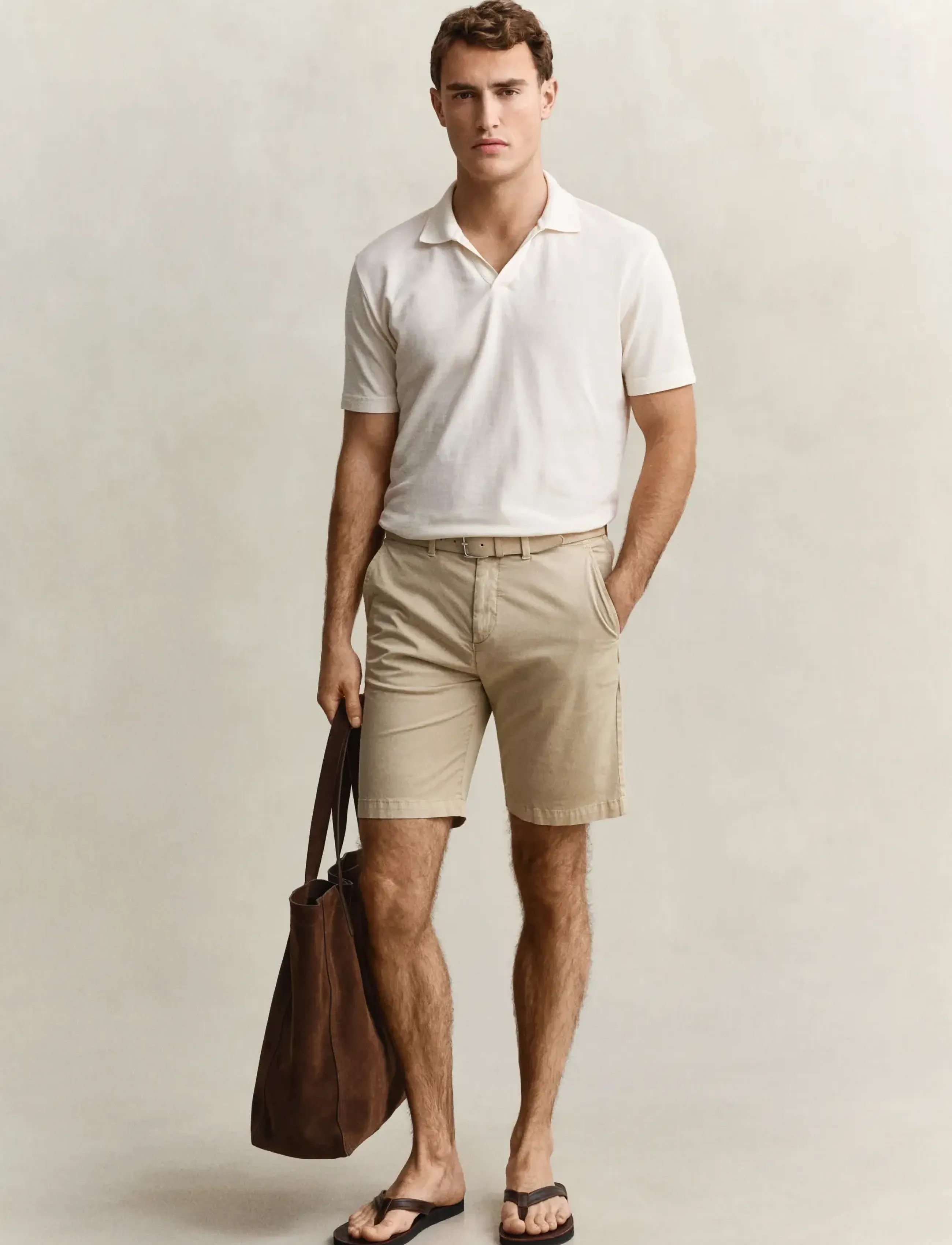 Gant - REG SUNFADED CHINO SHORTS - chinos shorts - oat beige - 4
