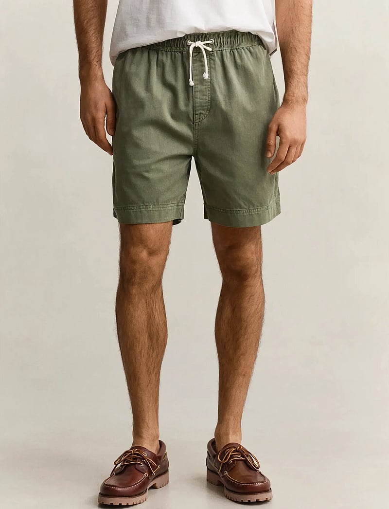 GANT - REG SUNFADED DS SHORTS - casual shorts - dry herb green - 3