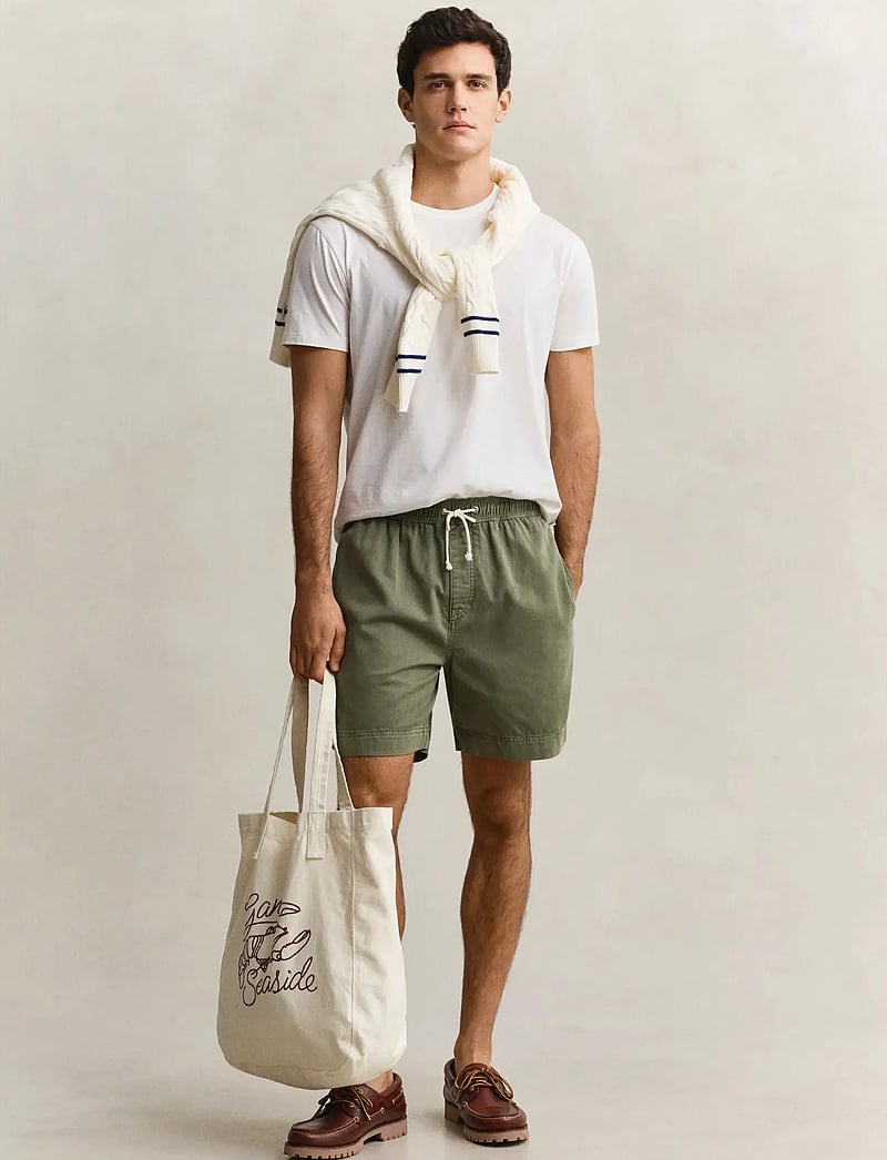 GANT - REG SUNFADED DS SHORTS - casual shorts - dry herb green - 4