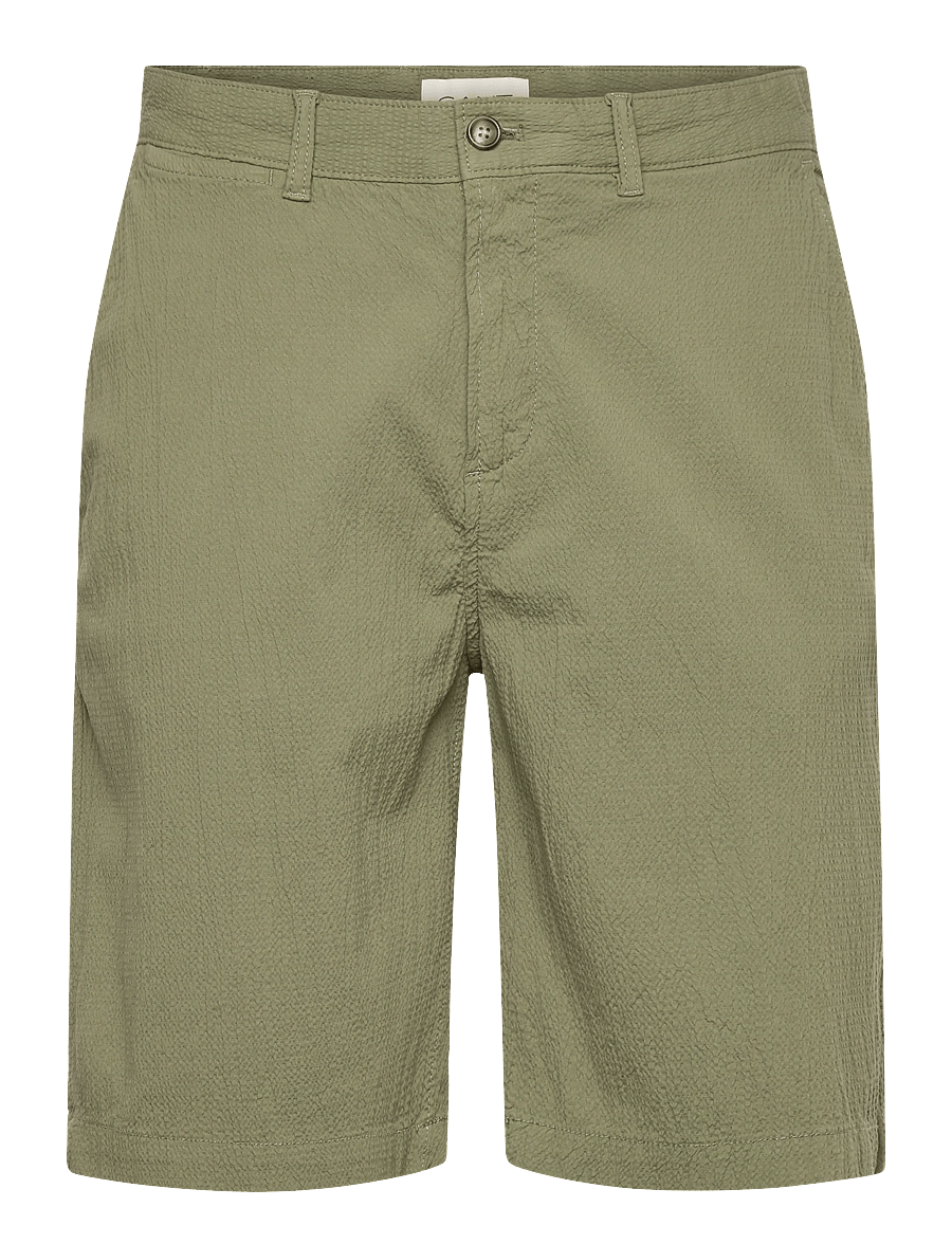 Gant - REG GMNT DYED SEERSUCKER SHORTS - casual shorts - dry herb green - 1