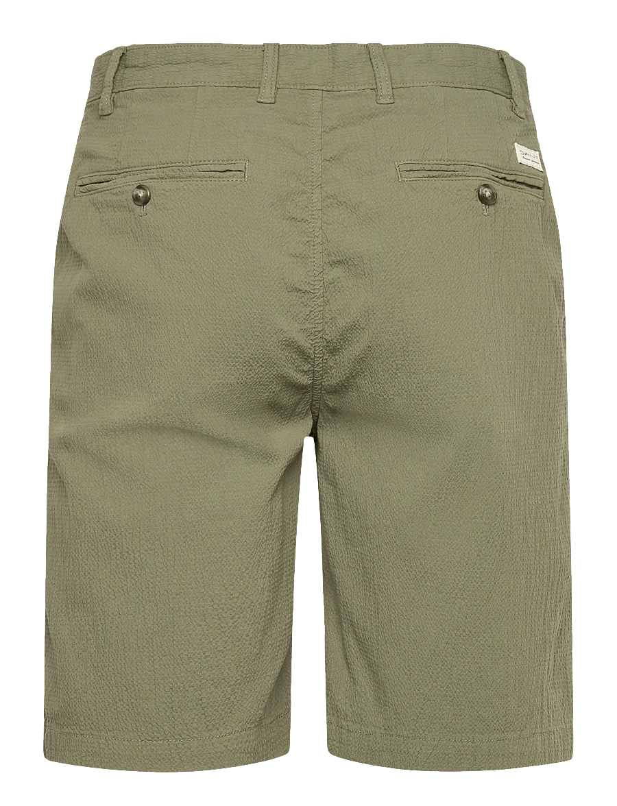 Gant - REG GMNT DYED SEERSUCKER SHORTS - casual shorts - dry herb green - 2