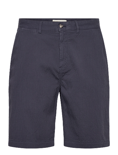 Gant REG GMNT DYED SEERSUCKER SHORTS - Vabaaja lühikesed püksid - EVENING BLUE / navy
