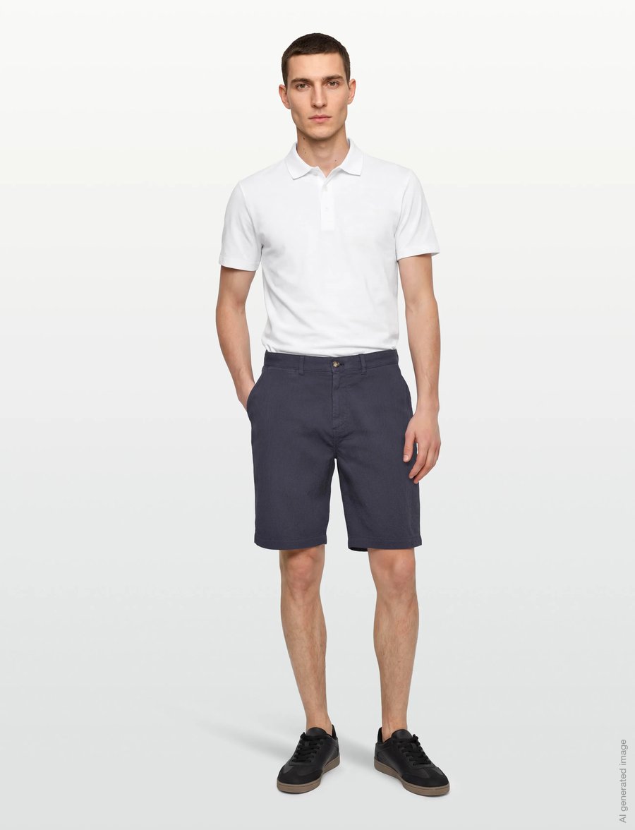 Gant - REG GMNT DYED SEERSUCKER SHORTS - casual shorts - evening blue - 0