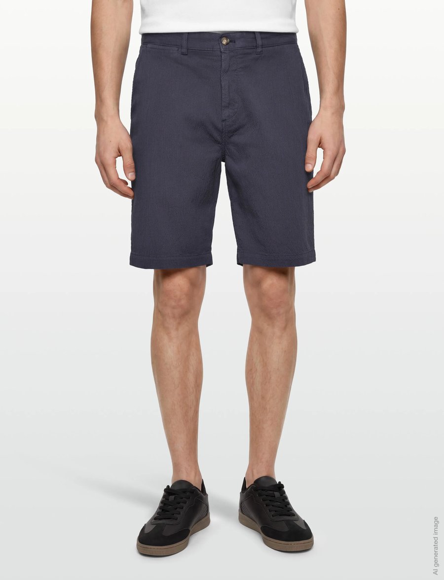 Gant - REG GMNT DYED SEERSUCKER SHORTS - casual shorts - evening blue - 3