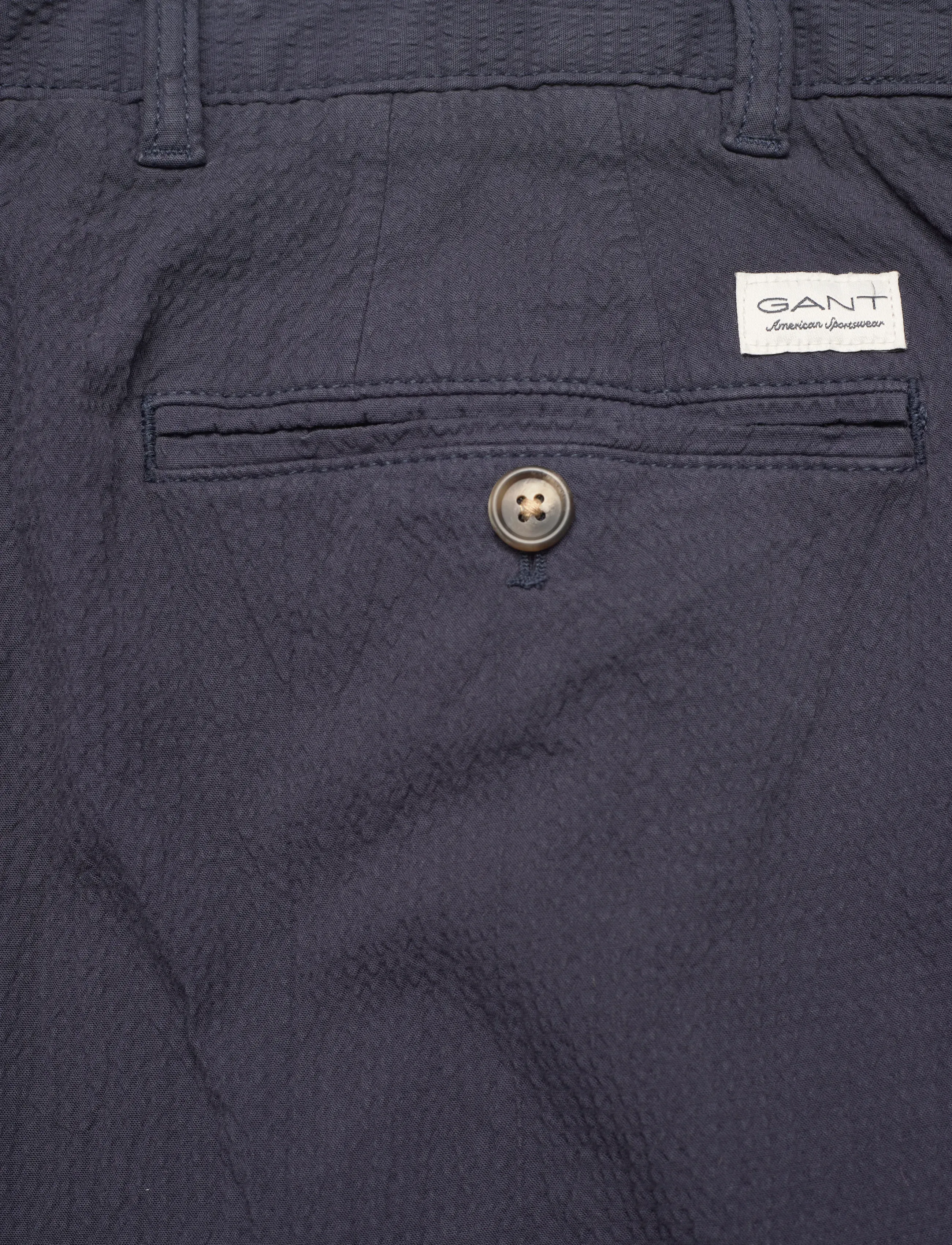 Gant - REG GMNT DYED SEERSUCKER SHORTS - casual shorts - evening blue - 4