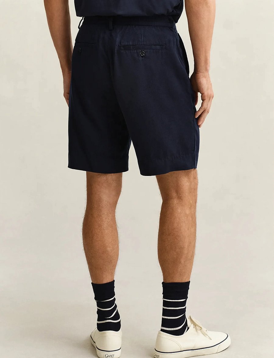 Gant - REG LYOCELL SHORTS - casual shorts - evening blue - 2