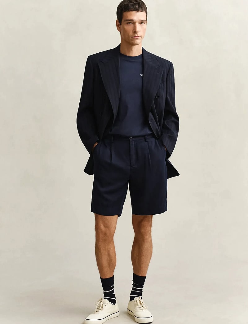 Gant - REG LYOCELL SHORTS - casual shorts - evening blue - 4