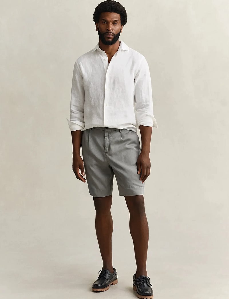 GANT - REG LYOCELL SHORTS - casual shorts - pewter grey - 0