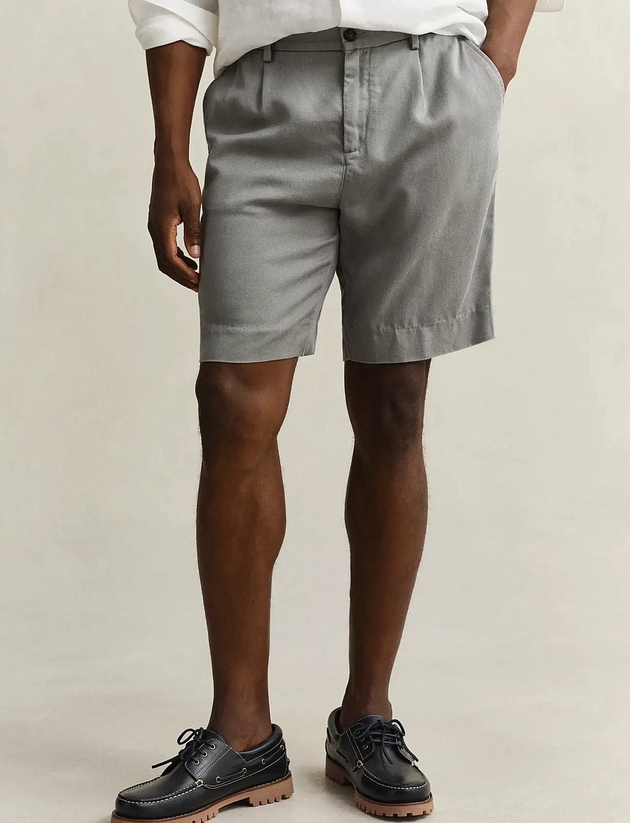 Gant - REG LYOCELL SHORTS - casual shorts - pewter grey - 3