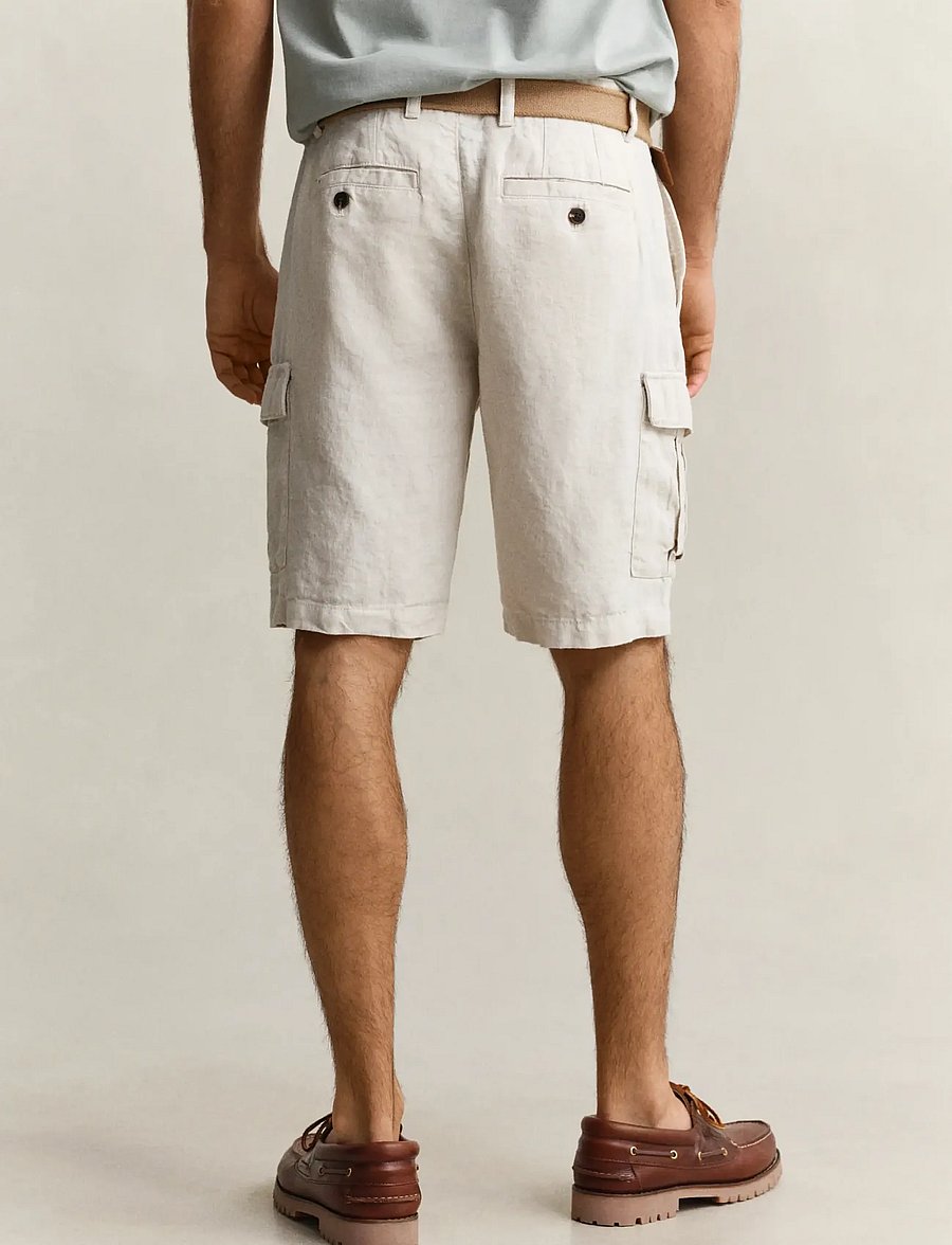 Gant - REG LINEN CARGO SHORTS - cargo shorts - sand - 2