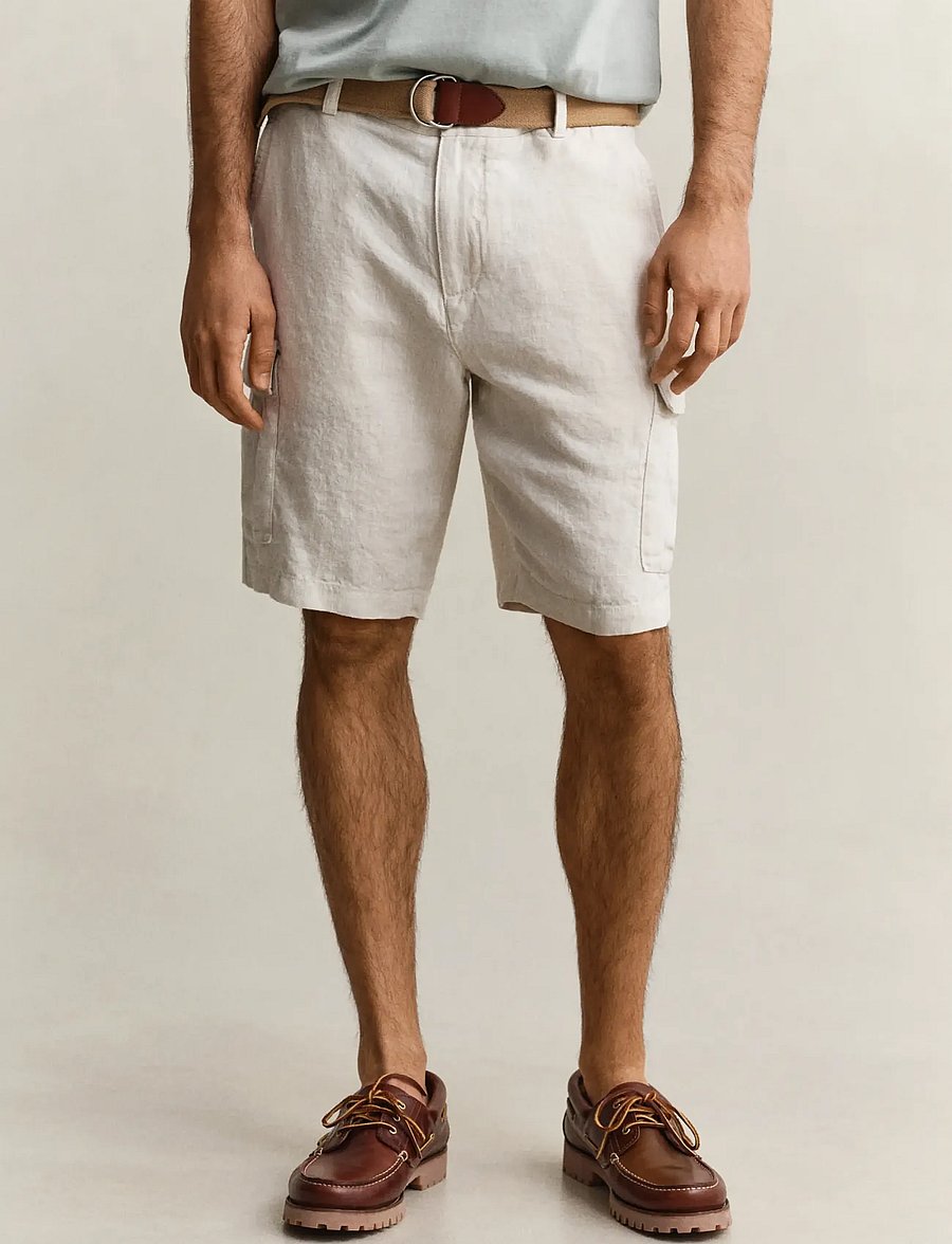 Gant - REG LINEN CARGO SHORTS - cargo shorts - sand - 3