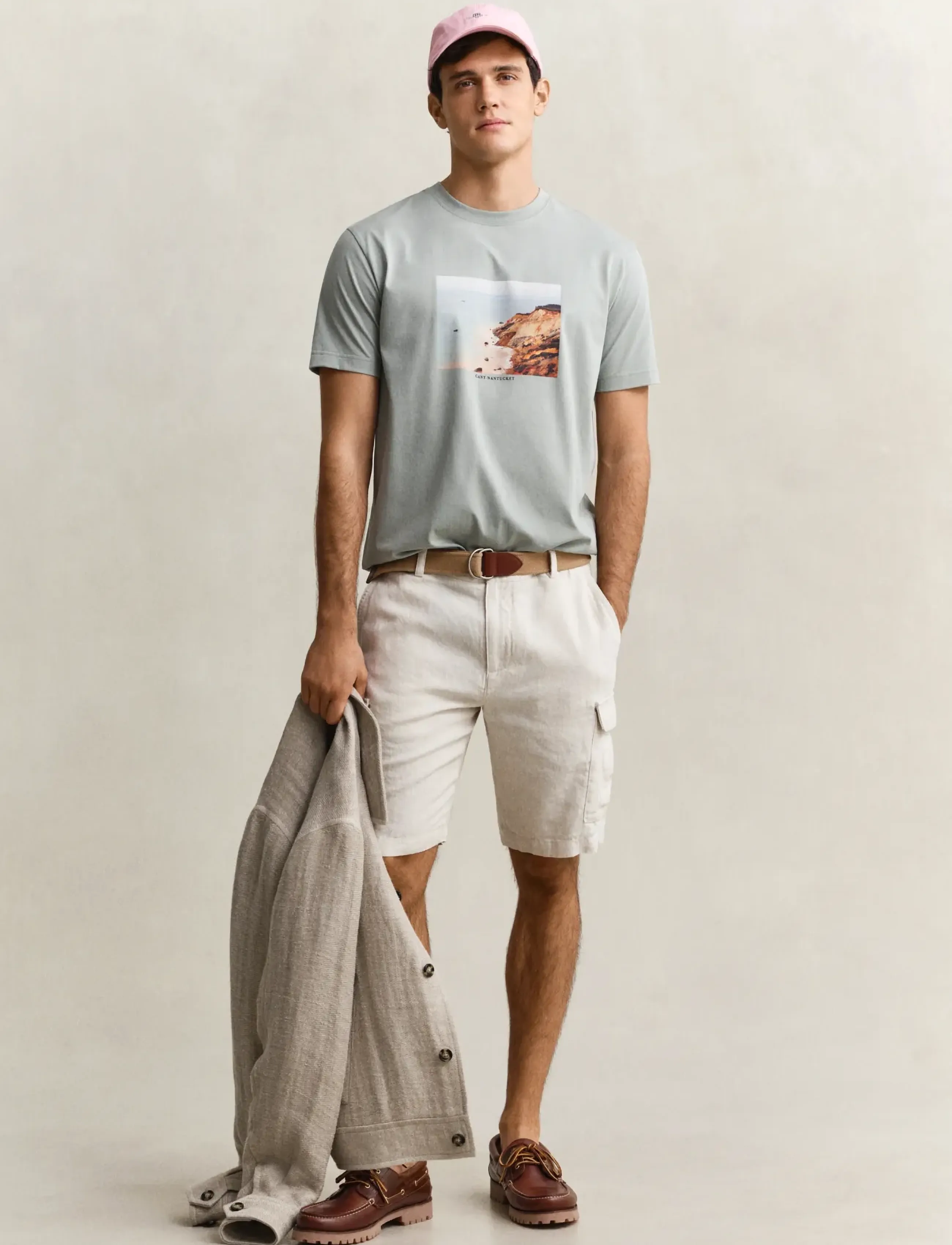 Gant - REG LINEN CARGO SHORTS - cargo shorts - sand - 4