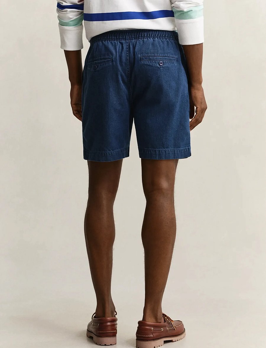 Gant - REG DENIM DS SHORTS - vabaaja lühikesed püksid - mid blue - 2