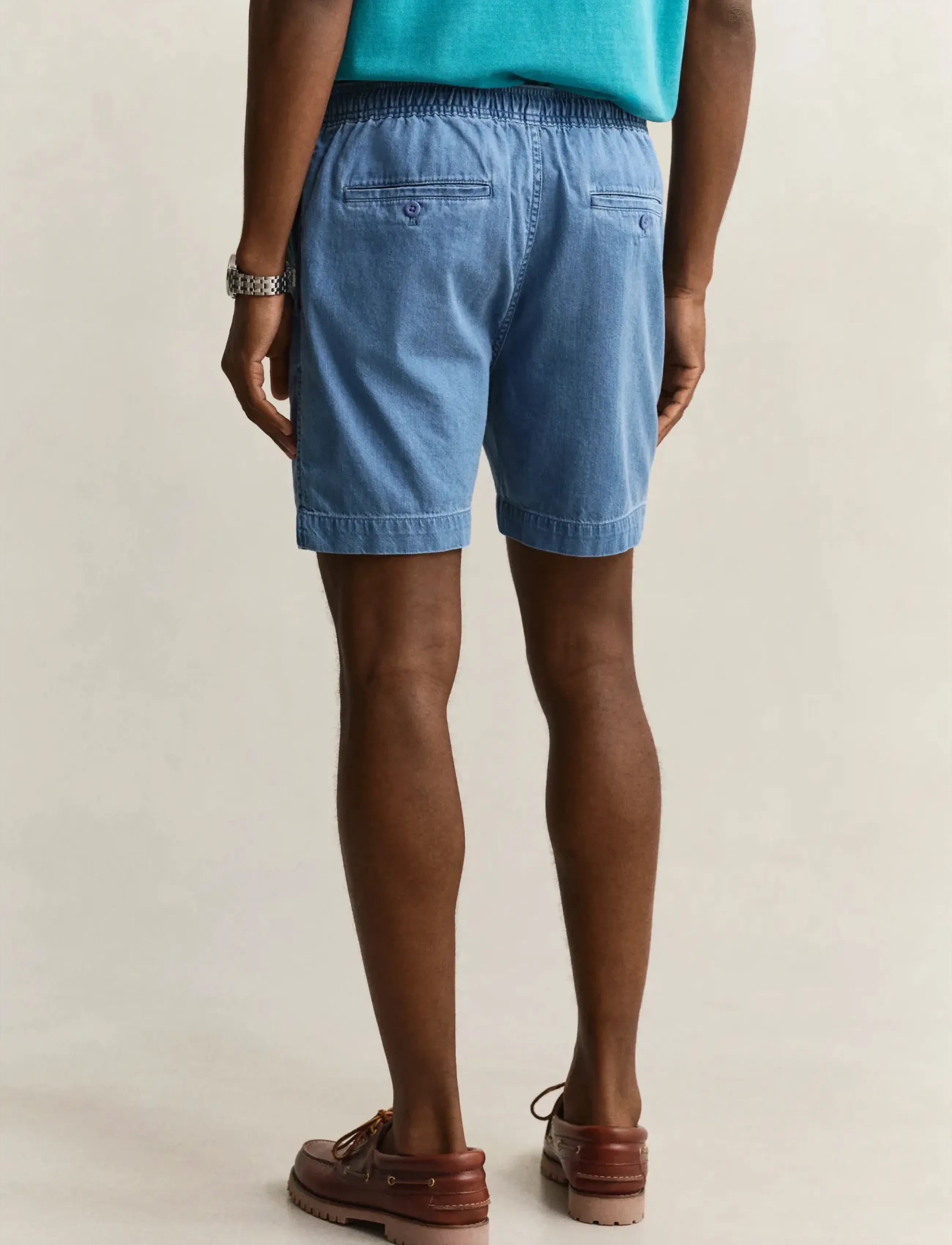 Gant - REG DENIM DS SHORTS - lühikesed vabaajapüksid - semi light blue - 2