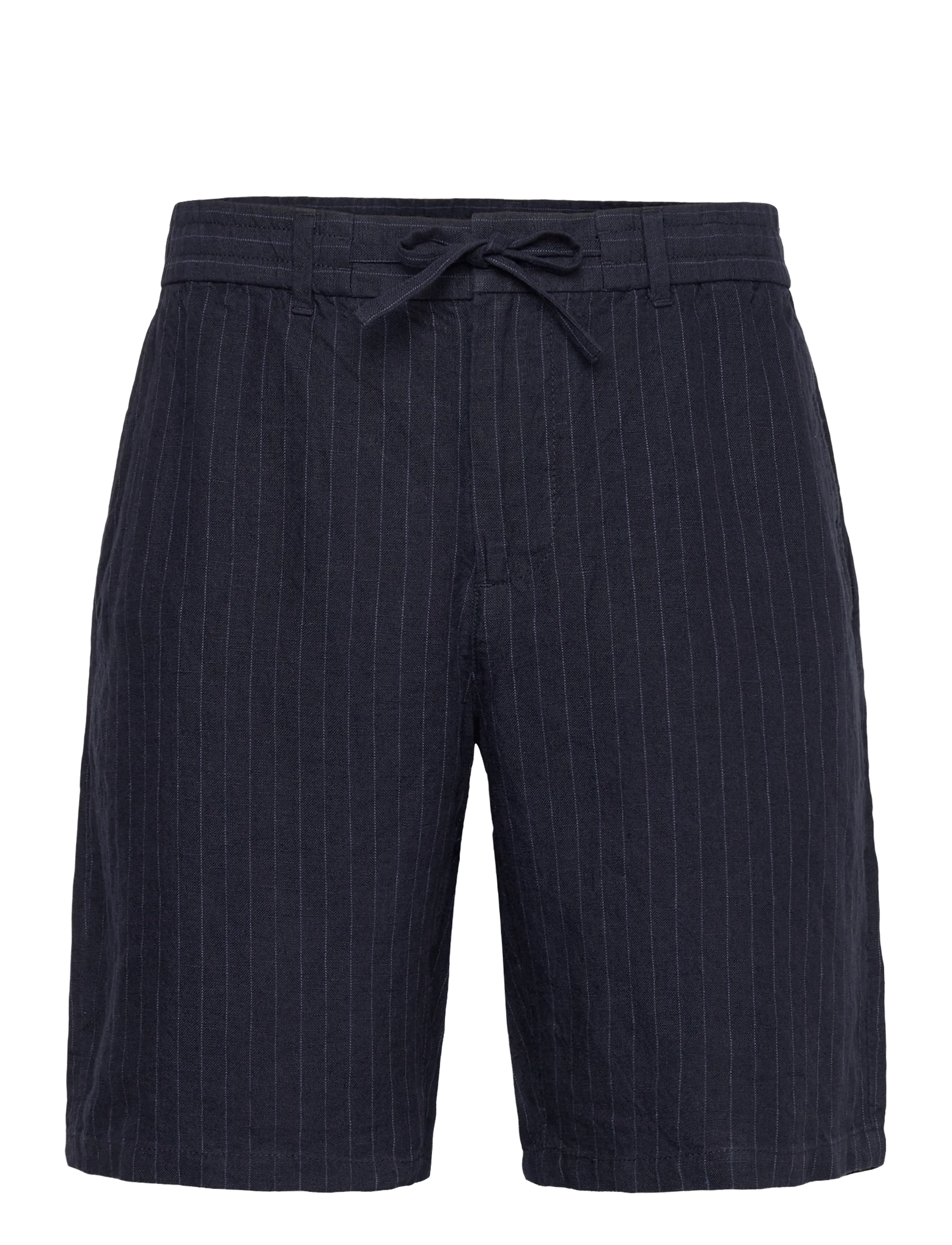 GANT REG STRIPED LINEN DS SHORTS - Shorts - EVENING BLUE / navy
