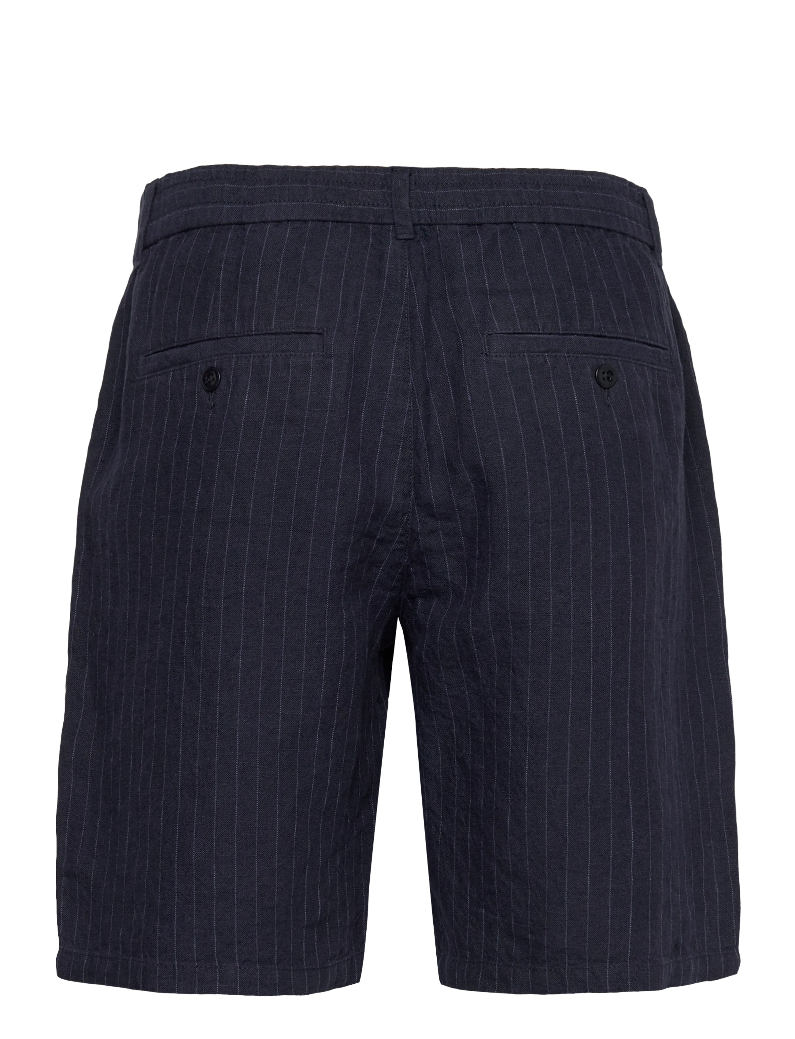 Gant - REG STRIPED LINEN DS SHORTS - hørshorts - evening blue - 2