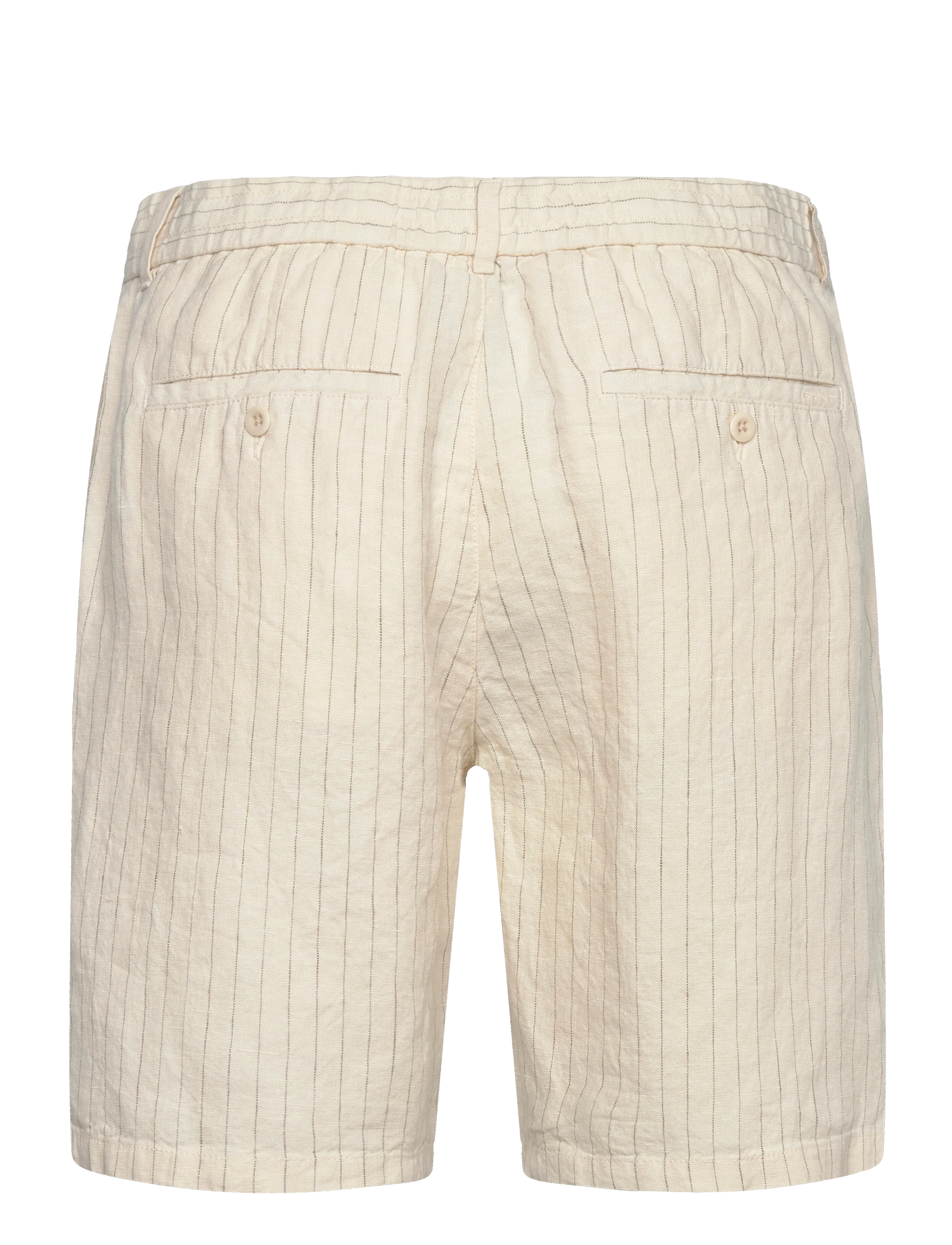 Gant - REG STRIPED LINEN DS SHORTS - hørshorts - faded beige - 2