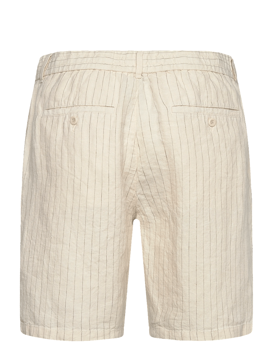 Gant - REG STRIPED LINEN DS SHORTS - hørshorts - faded beige - 2