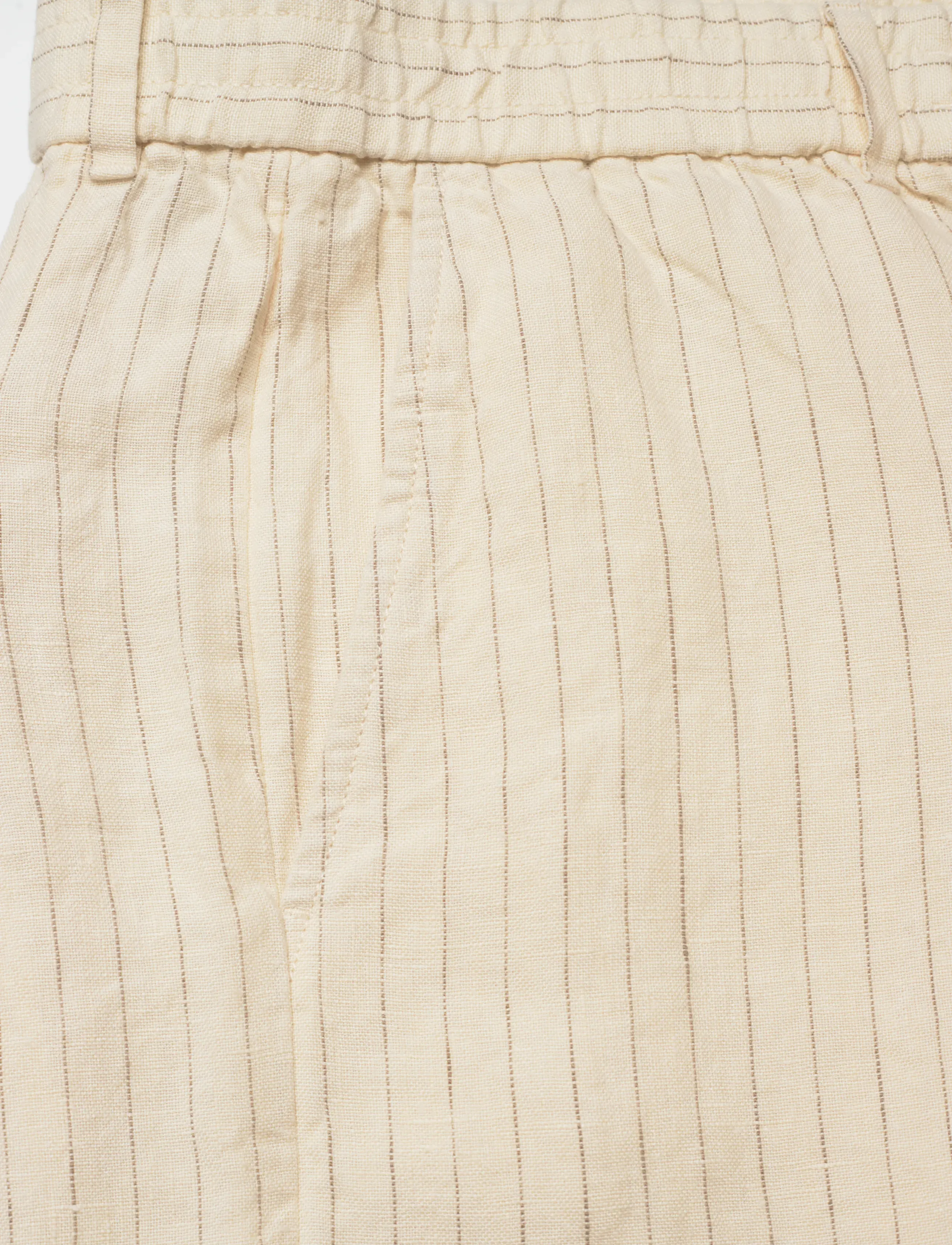 Gant - REG STRIPED LINEN DS SHORTS - hørshorts - faded beige - 5